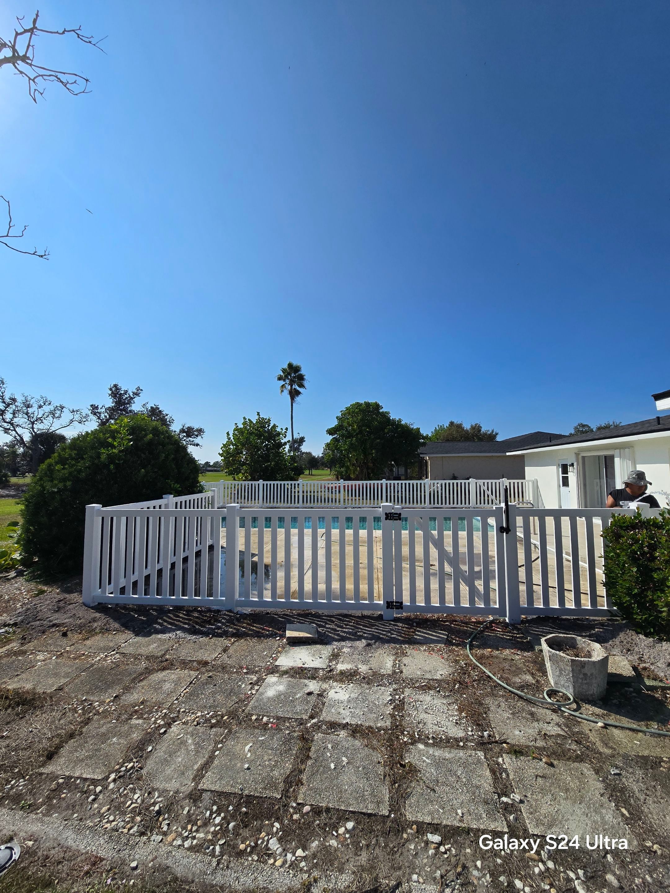 Vinyl Picket Fence for Pool in Port Charlotte by True Fence LLC