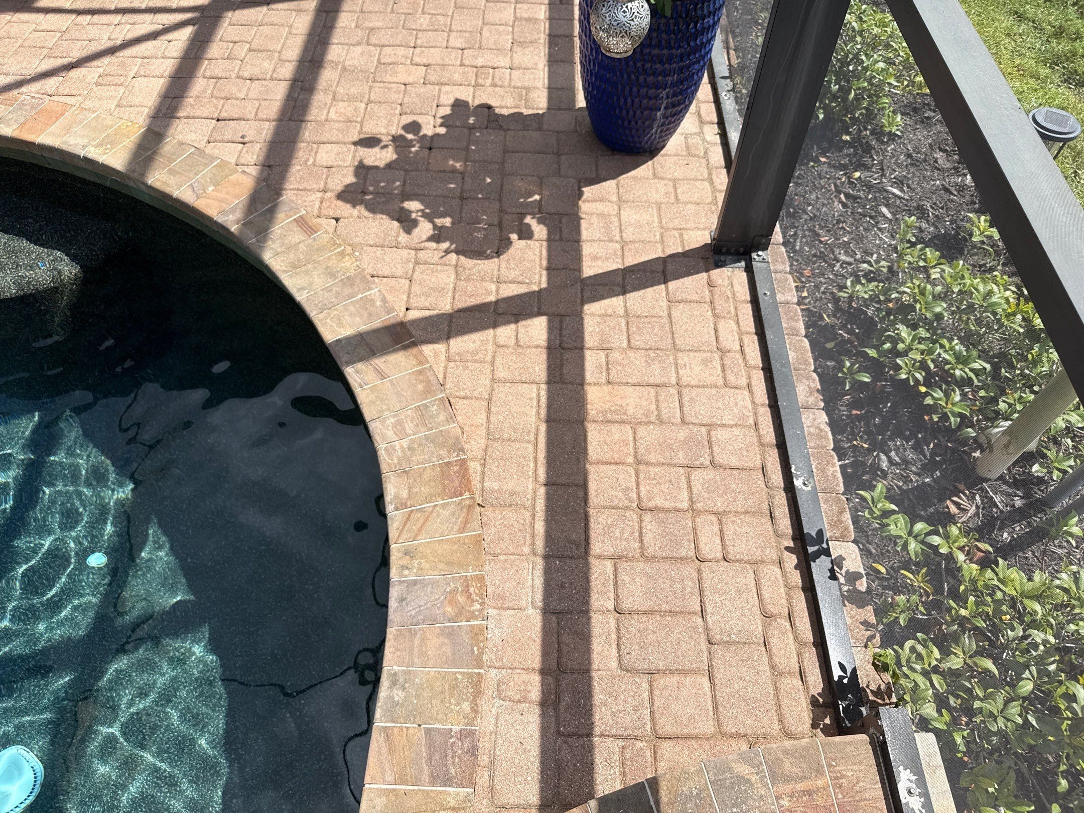 Tile Roof, Paver Pool Deck & Flowerbed Curbing Cleaning | Winding River Bradenton, FL Transformation by Sunshine AquaWash