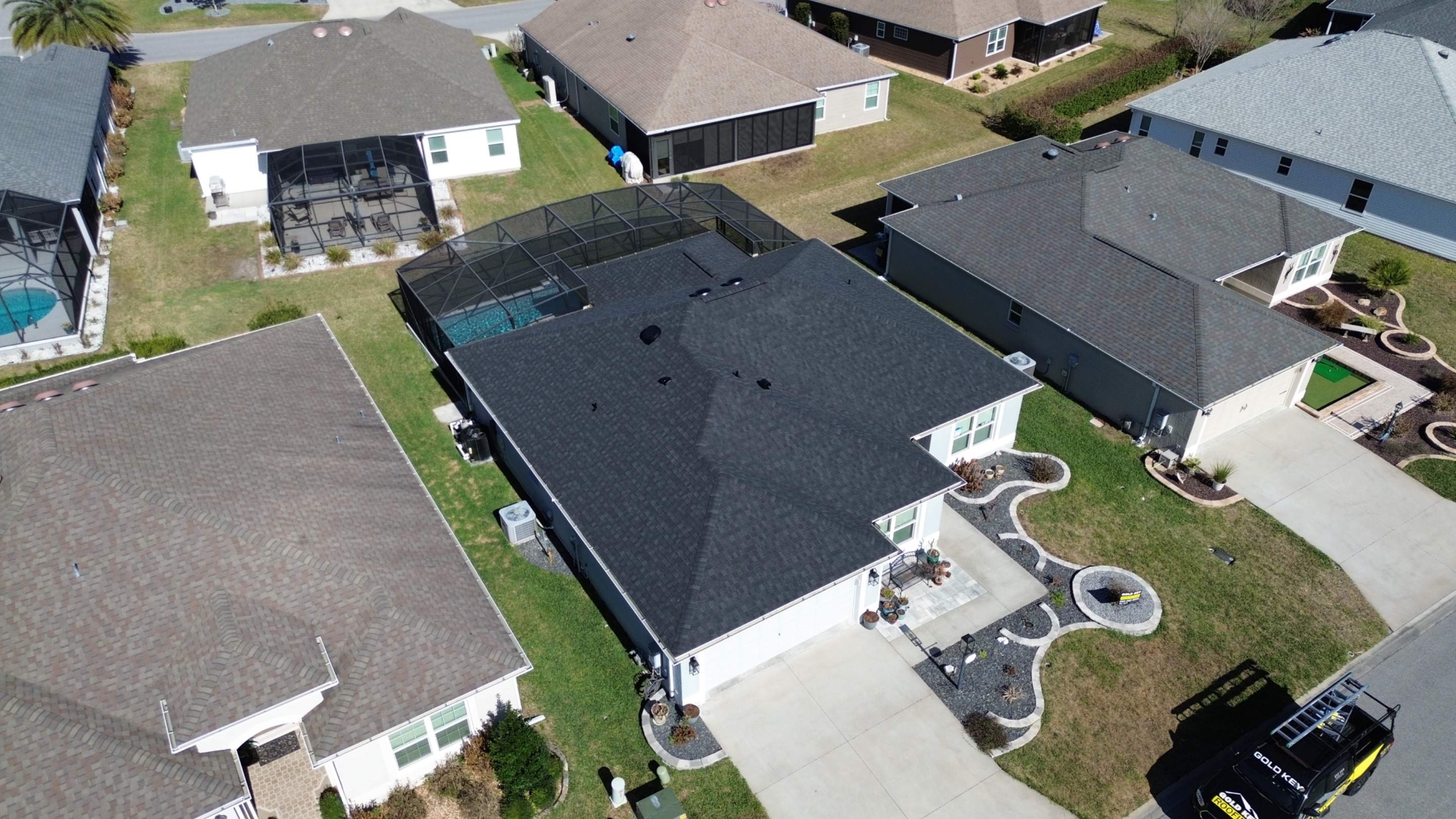 Residential reroof in The Villages FL by Gold Key Roofing