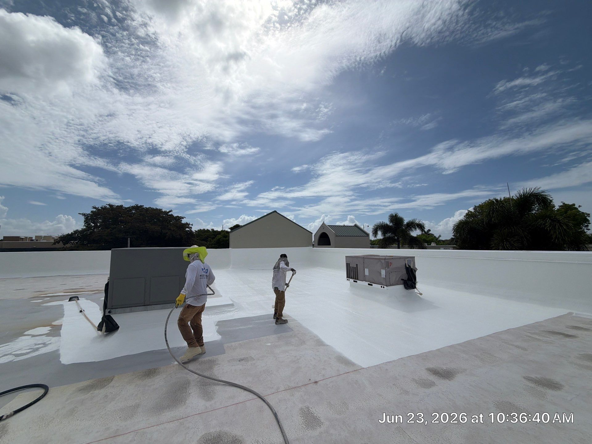 Commercial Flat Roof Restoration and Elastomeric Waterproofing in Delray Beach by Roof King LLC