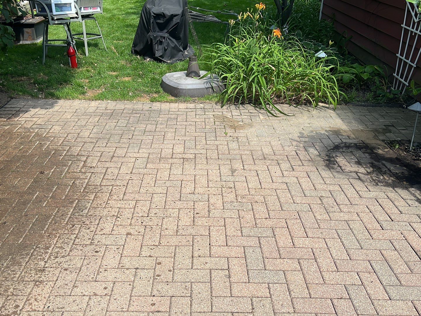 Brick paver clean, sand and seal. using Surebond SB-1300 by Northern Power Washing LLC.