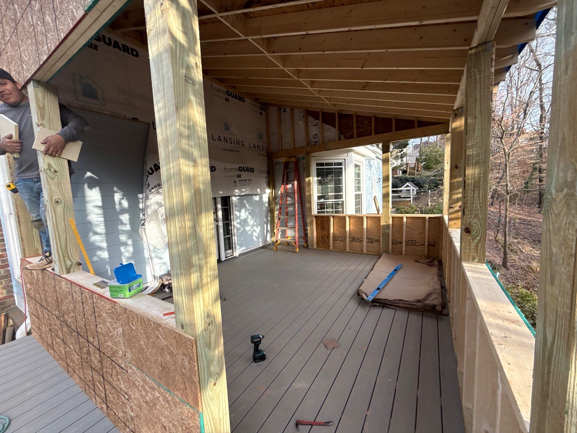 Trex Deck Build and Screen Porch Installation in Duluth, GA by Nelson Exteriors