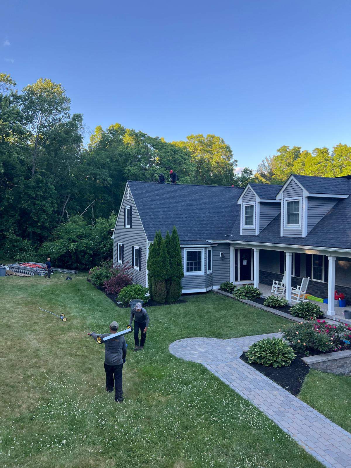 Full Roof Replacement on Massive Home in North Andover, MA – Owens Corning Duration, Onyx Black by JOHNNYS PRO