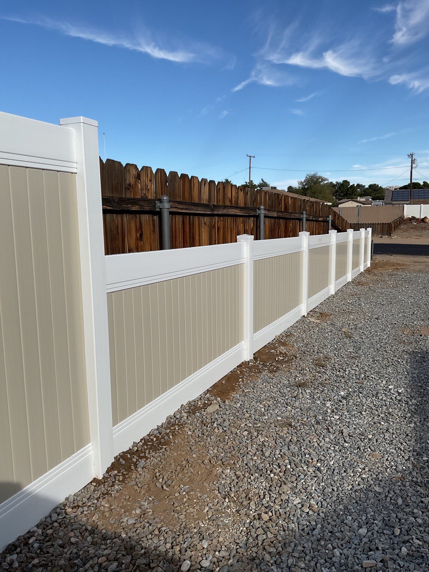 Fence Installation using Vinyl by Fence Guys Inc. 