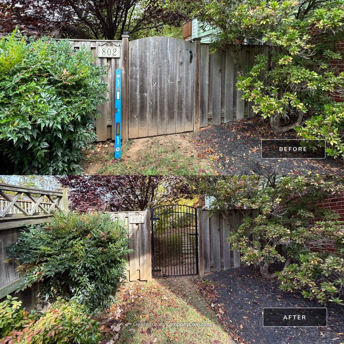 Modern Iron Pedestrian Gates – Leverton Road Residential Project – Rockville, MD by Capitol Iron Works