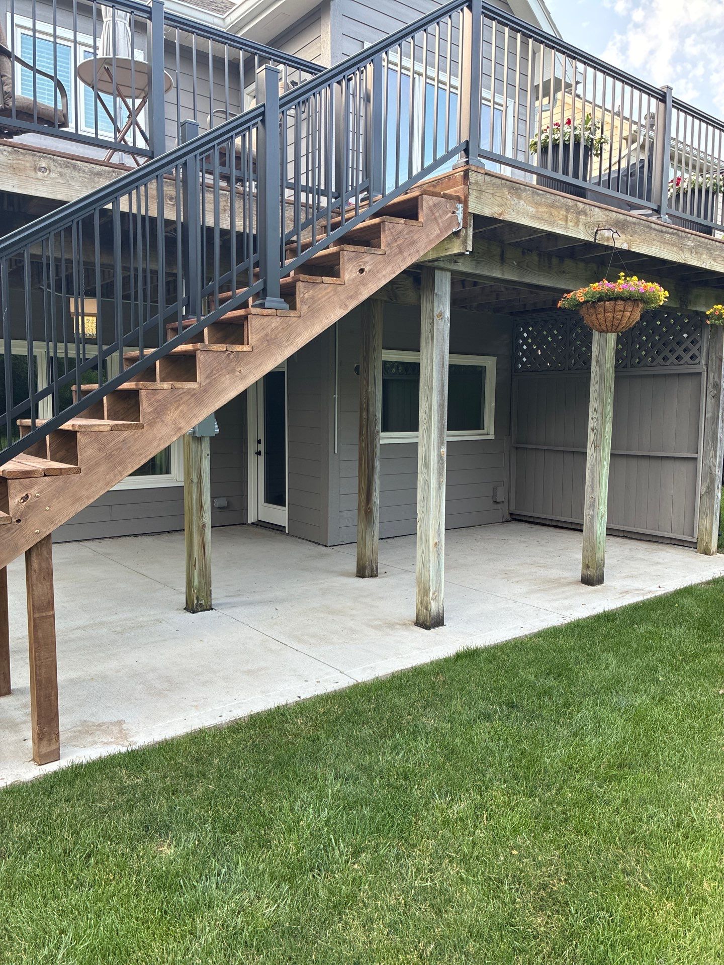 Patio Concrete Coating for West Des Moines Patio and Landing by Revival Concrete Coatings