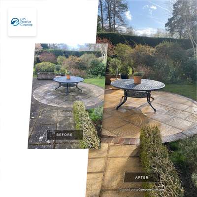 Patio Area Spring Clean using honda 21 ltr/min