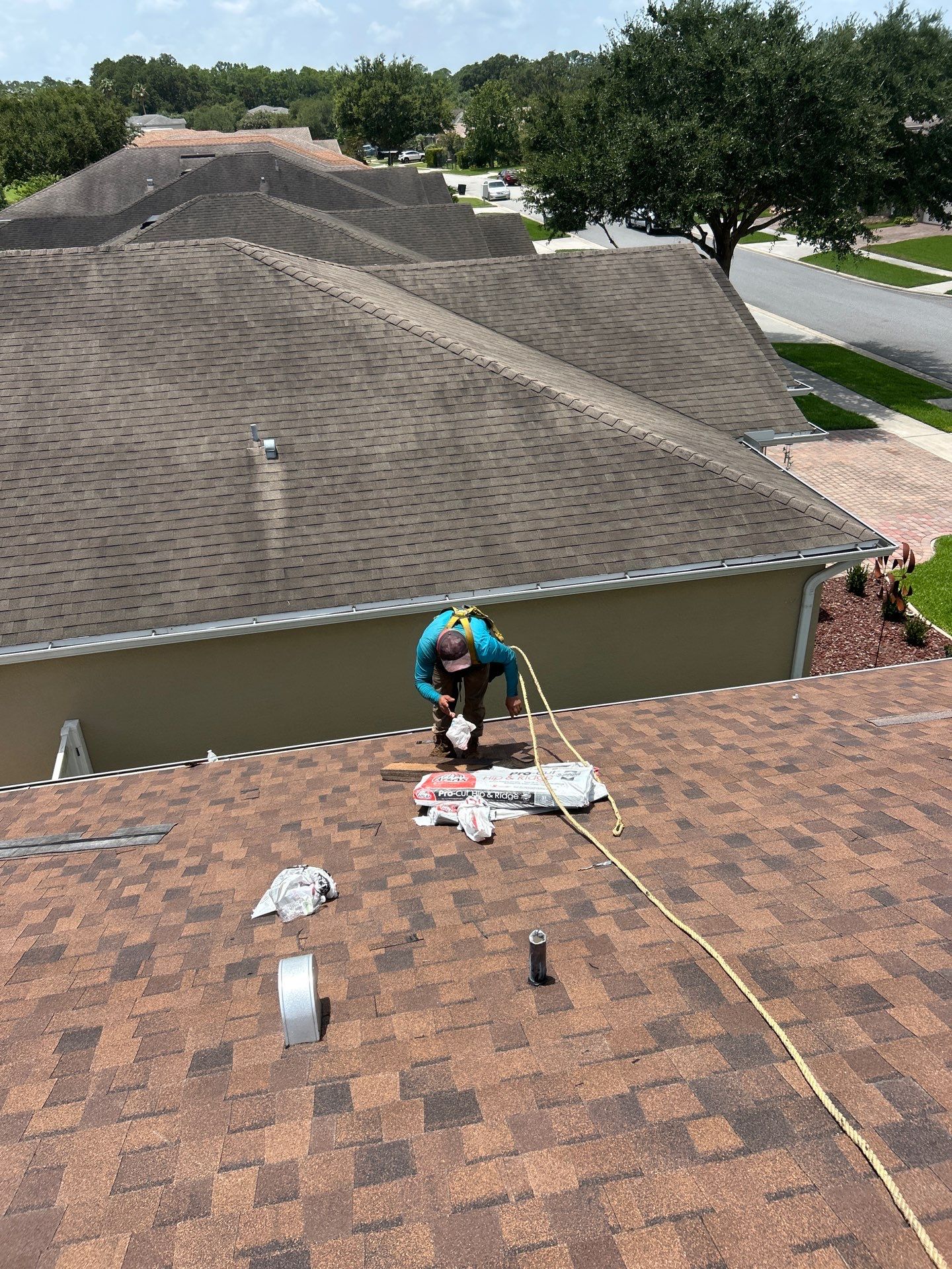 Complete Residential Roof Replacement in Port Orange Featuring Burnt Hickory Shingles by Pinnacle Roofing Group