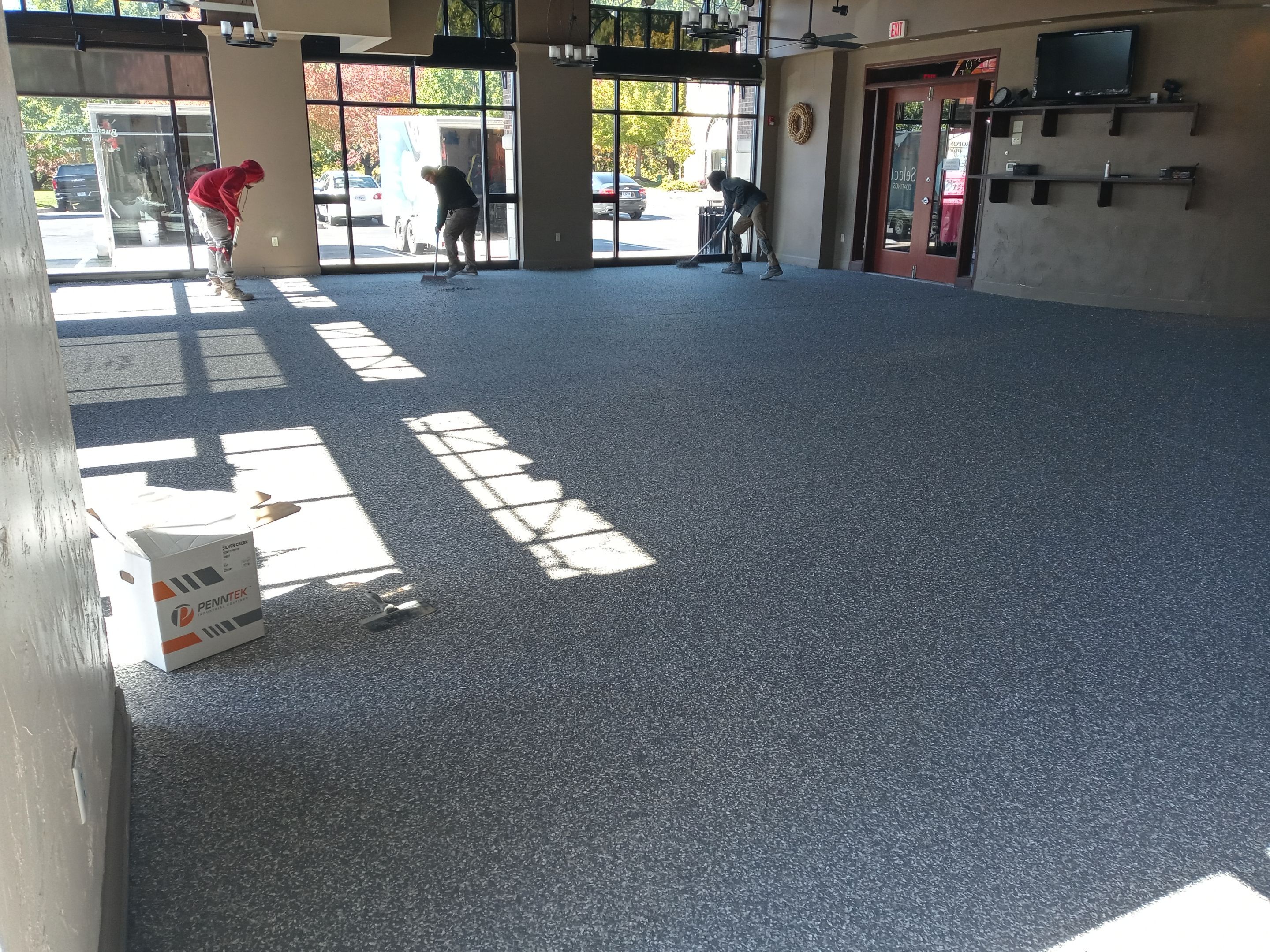 Commercial Floor using Silver Creek by Select Painting, Coatings & Garage Cabinets