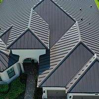 .032 Aluminum 1.5" Mechanical Seam Dark Bronze  by Total Roofing System The Metal Roof Experts