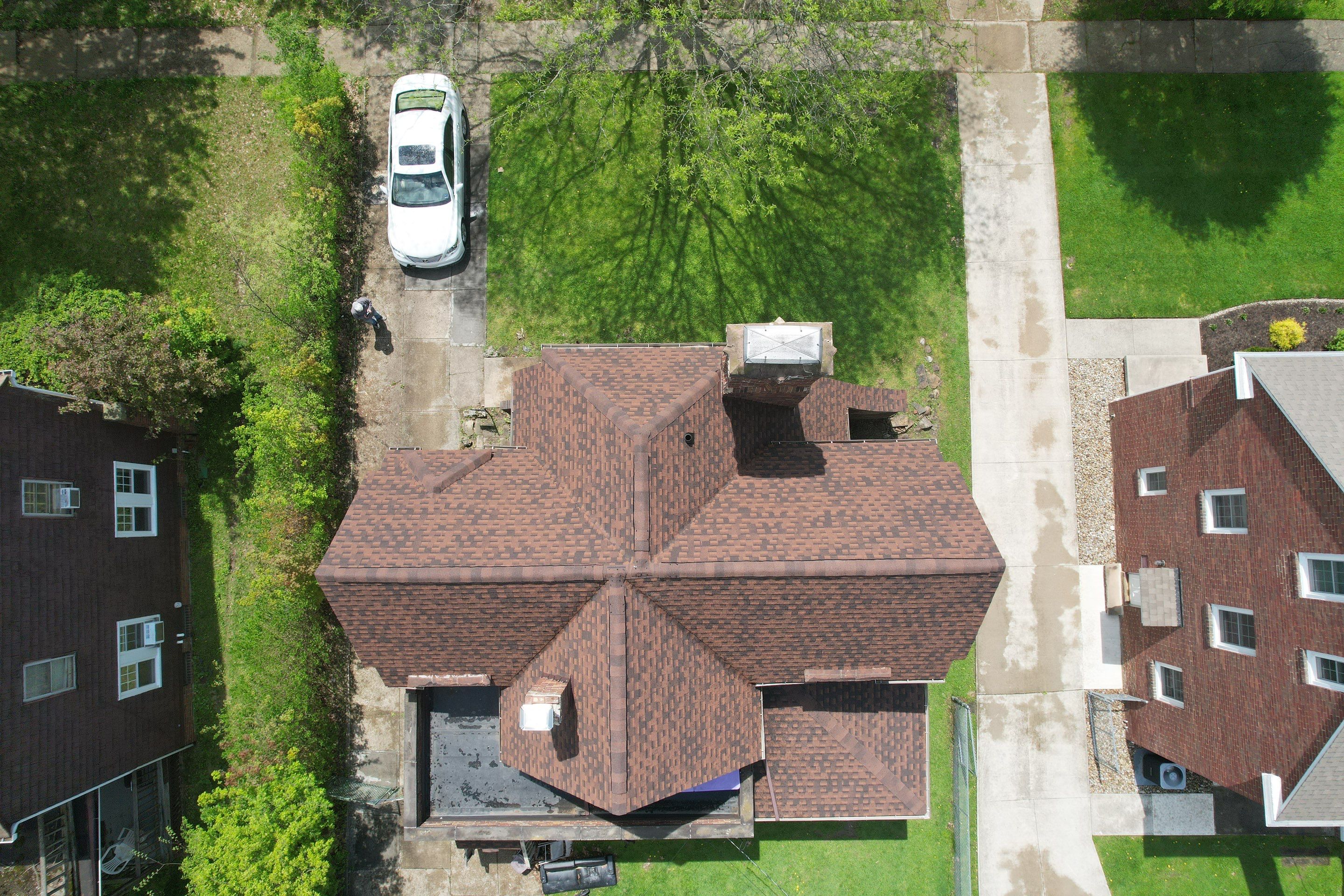Residential Roof Replacement using GAF Timberline HDZ Hickory - Cleveland Heights by Atlas Roofing & Restoration