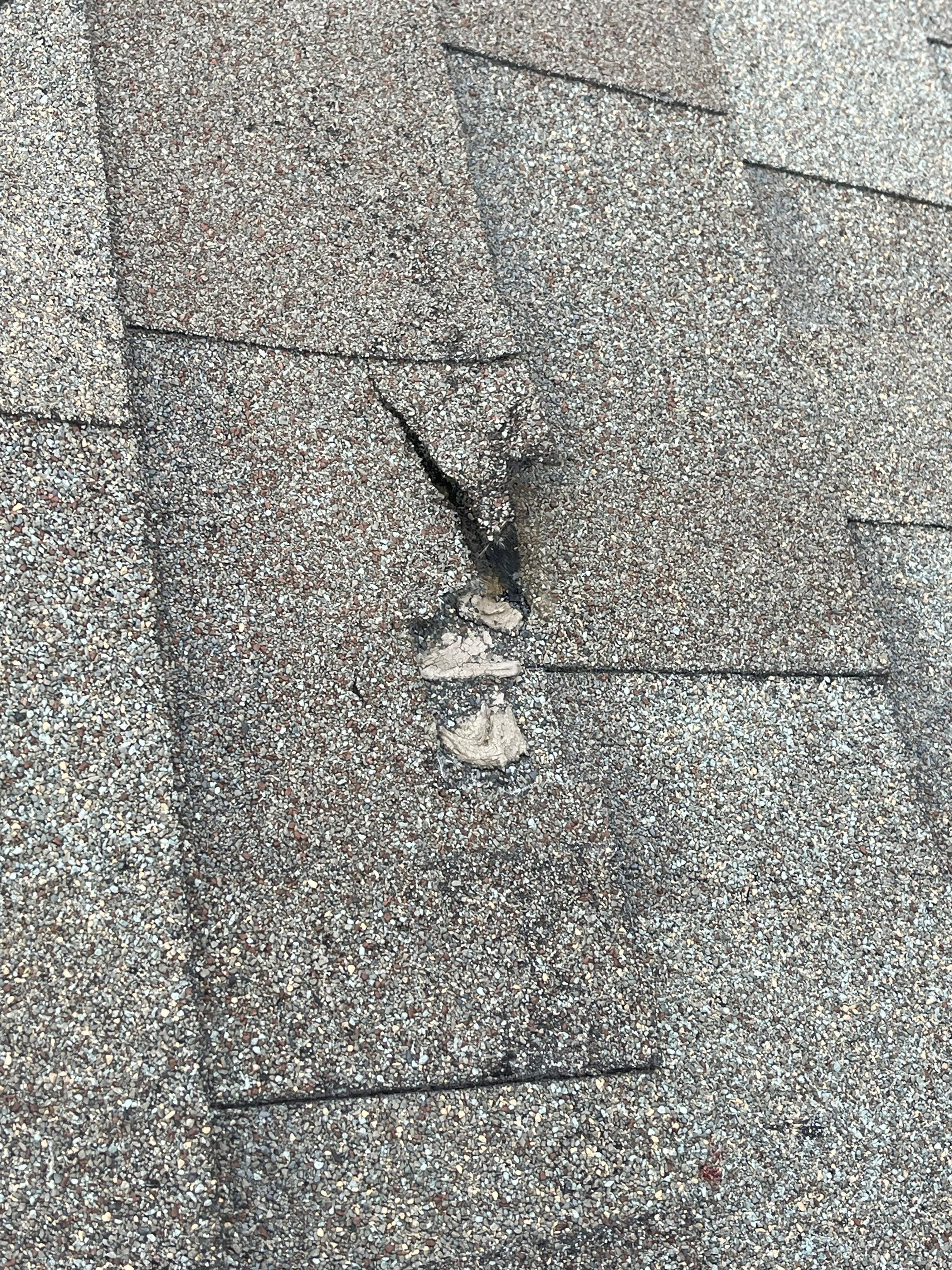 Hail Damage using Owen's Corning Duration (Lifetime) Shingles by Roof Repair Company