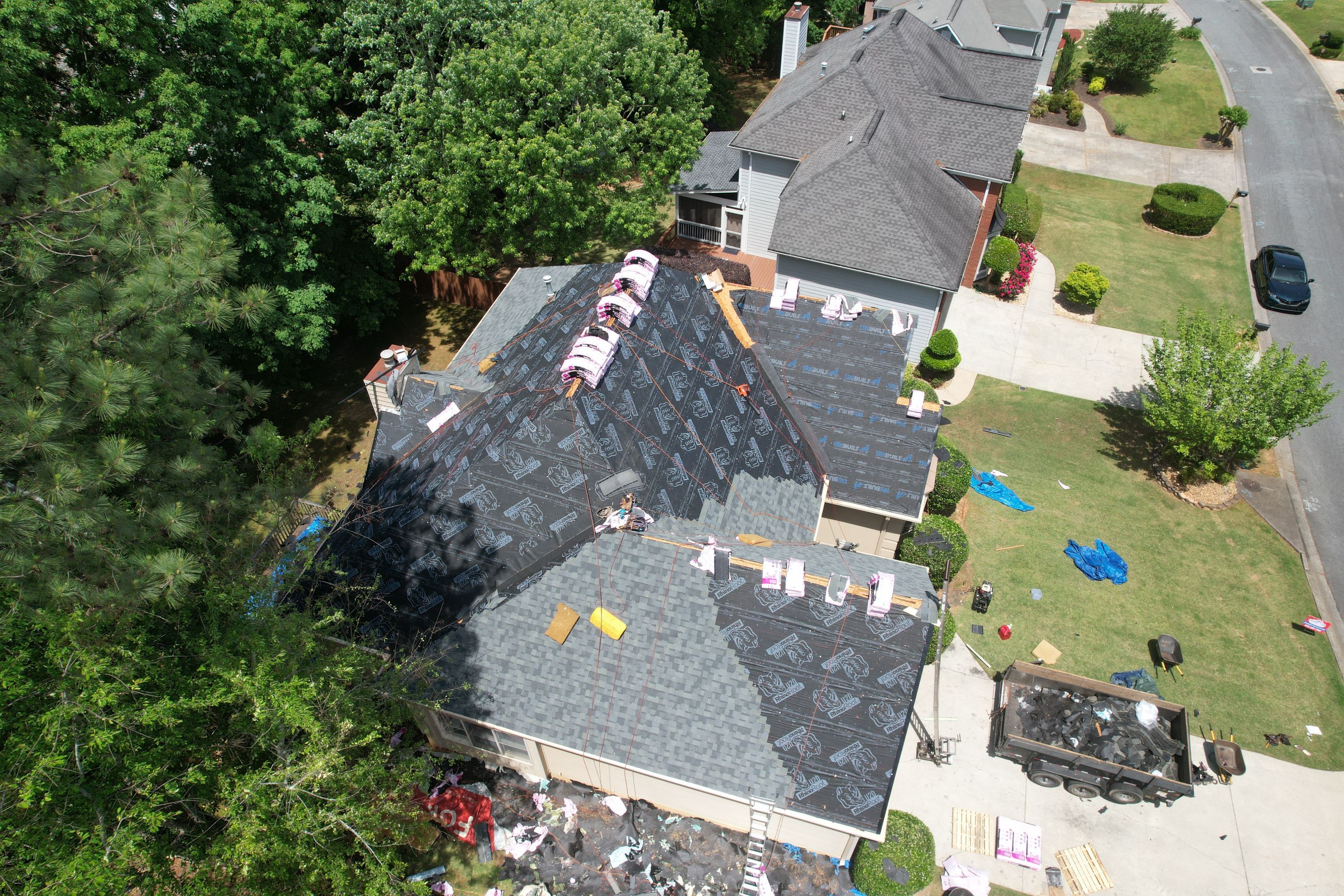Residential Roof Replacement using Owens Corning Estate Gray by Inspector Roofing and Restoration