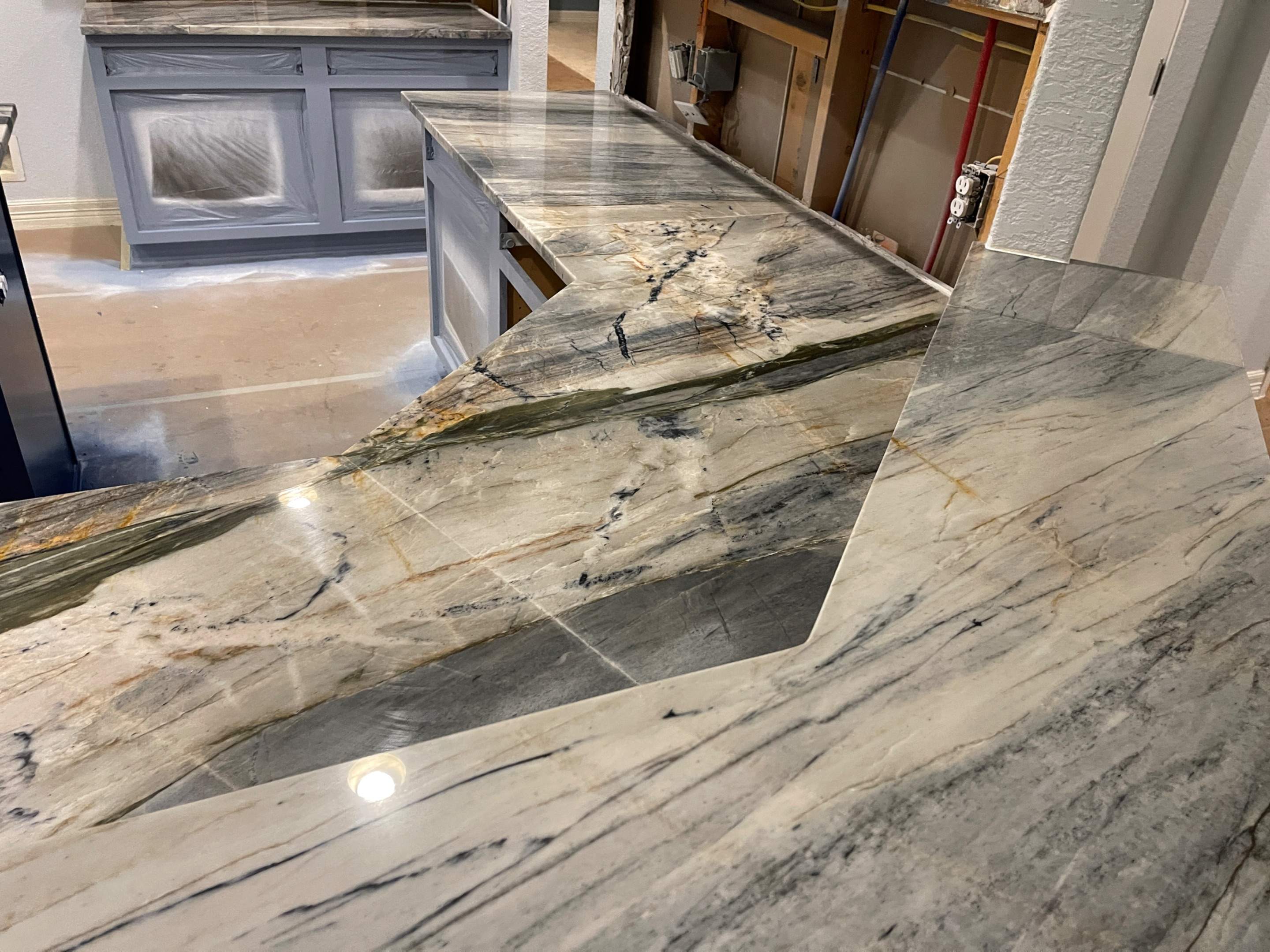Custom Natural Stone Countertop Installation for San Antonio Kitchen Remodel by Mena stone surfaces