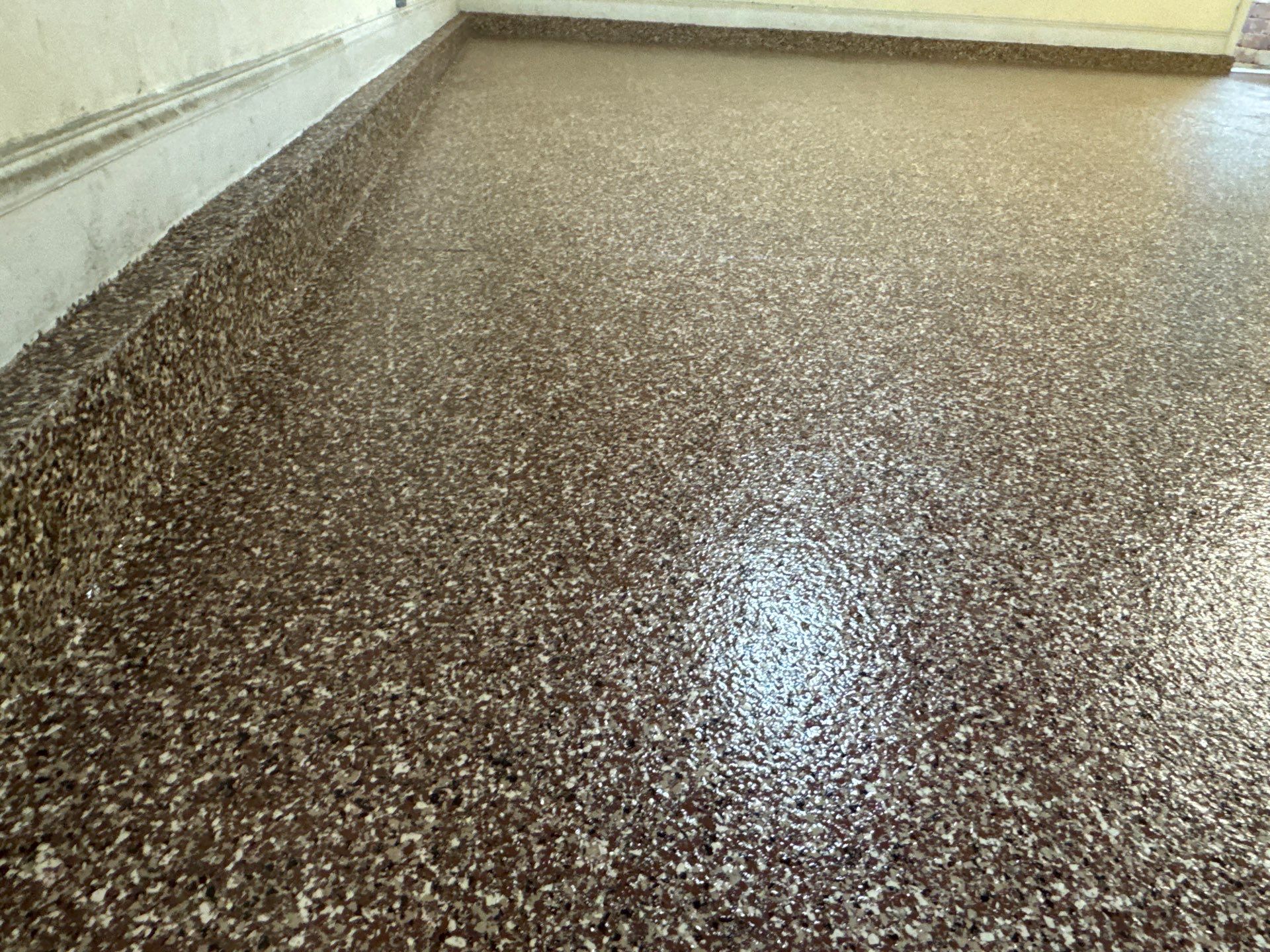 Garage Project in Newberry, FL in Chestnut by Cross Creek Concrete Coatings