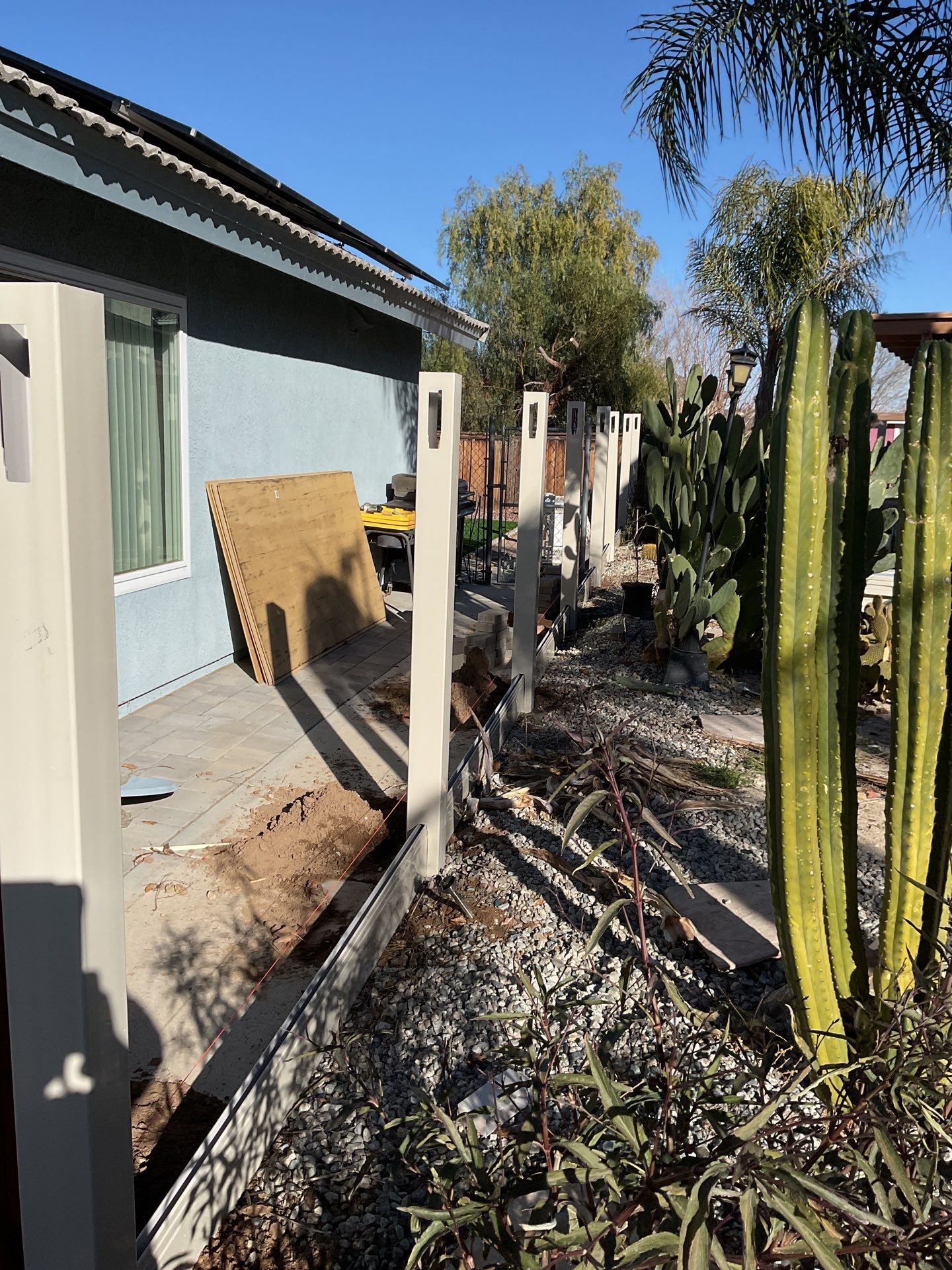 Beautiful vinyl fence installation by Fence Guys Inc.