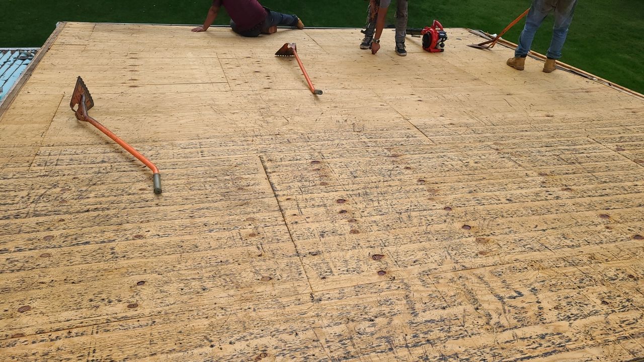 Residential Roofing Installation using Owens Corning Duration Slatestone Gray by A Plus Exterior