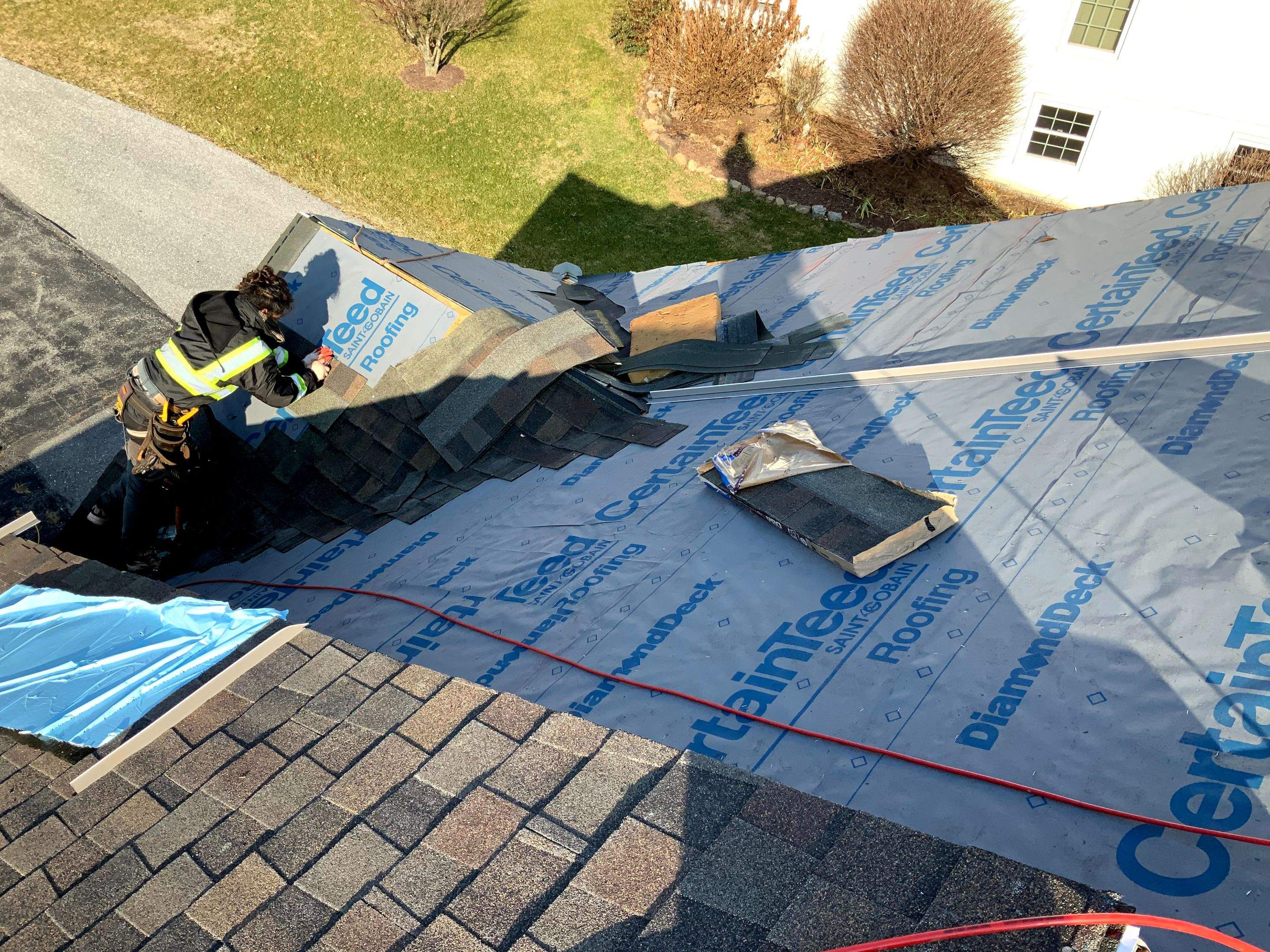 Residential Roofing Installation using CertainTeed Shingles by Alpha Design Services