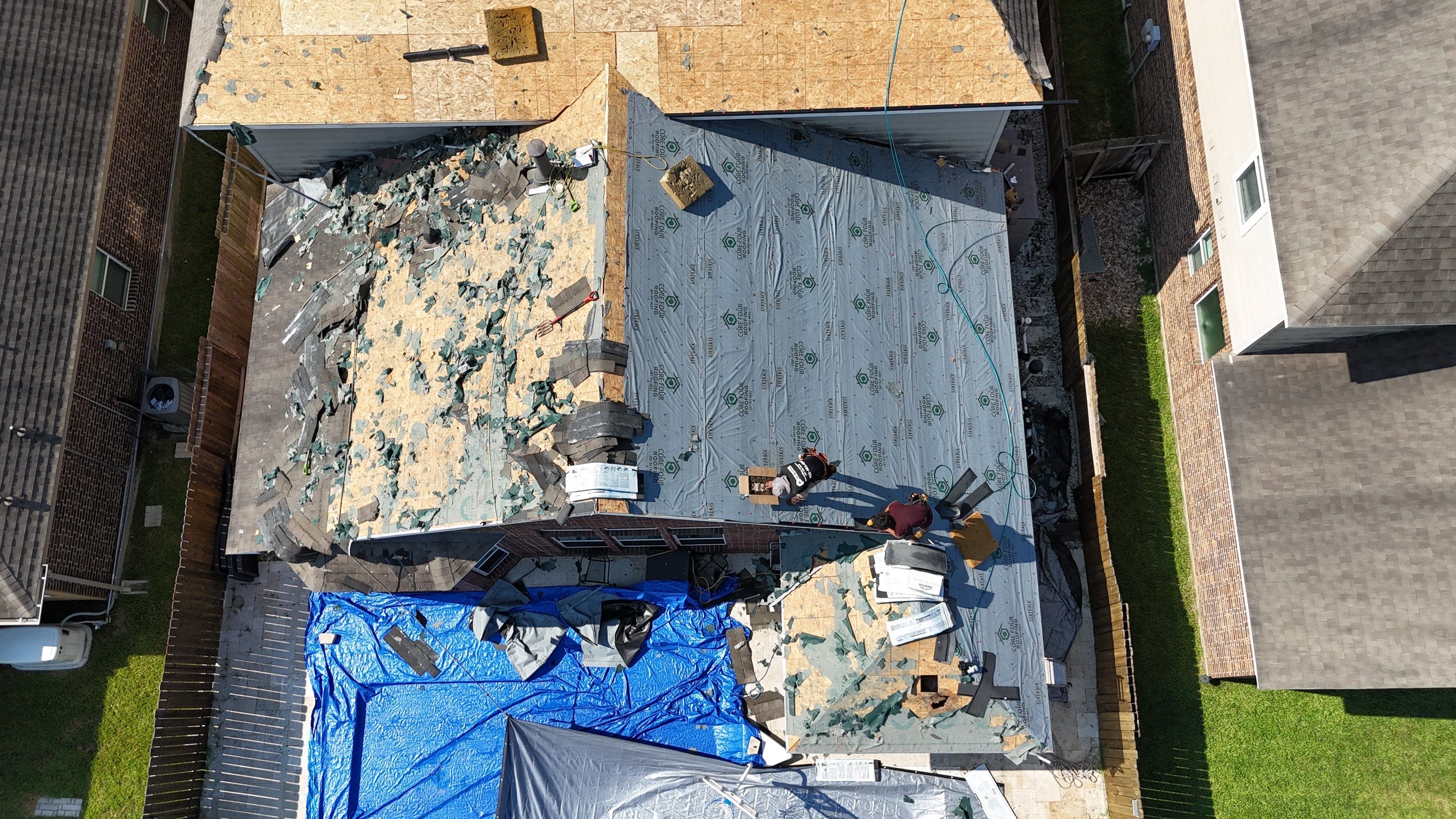 Residential Roofing Installation using IKO Dynasty by Core Four Roofing