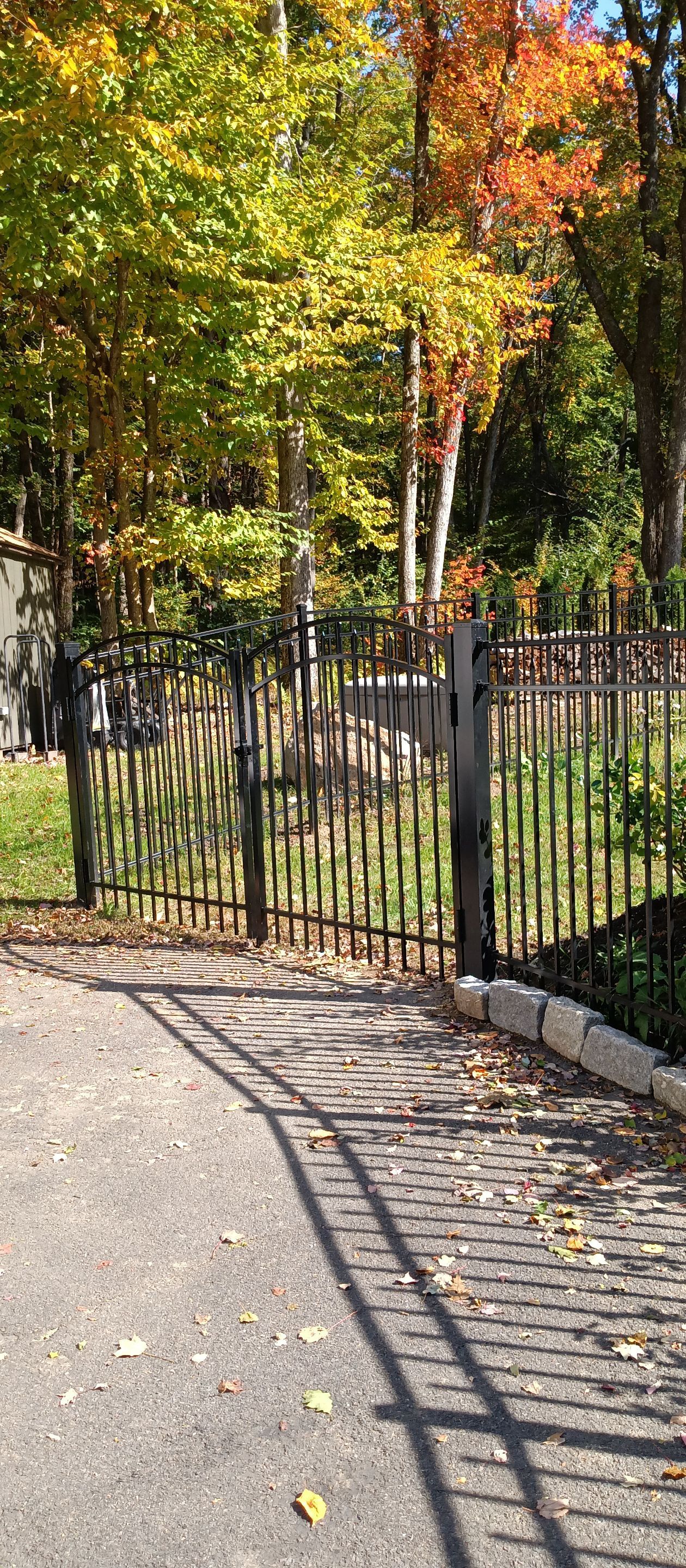 New 5' Tall Aluminum fence with matching arched gates, Black by DiGiorgi Roofing and Siding Inc