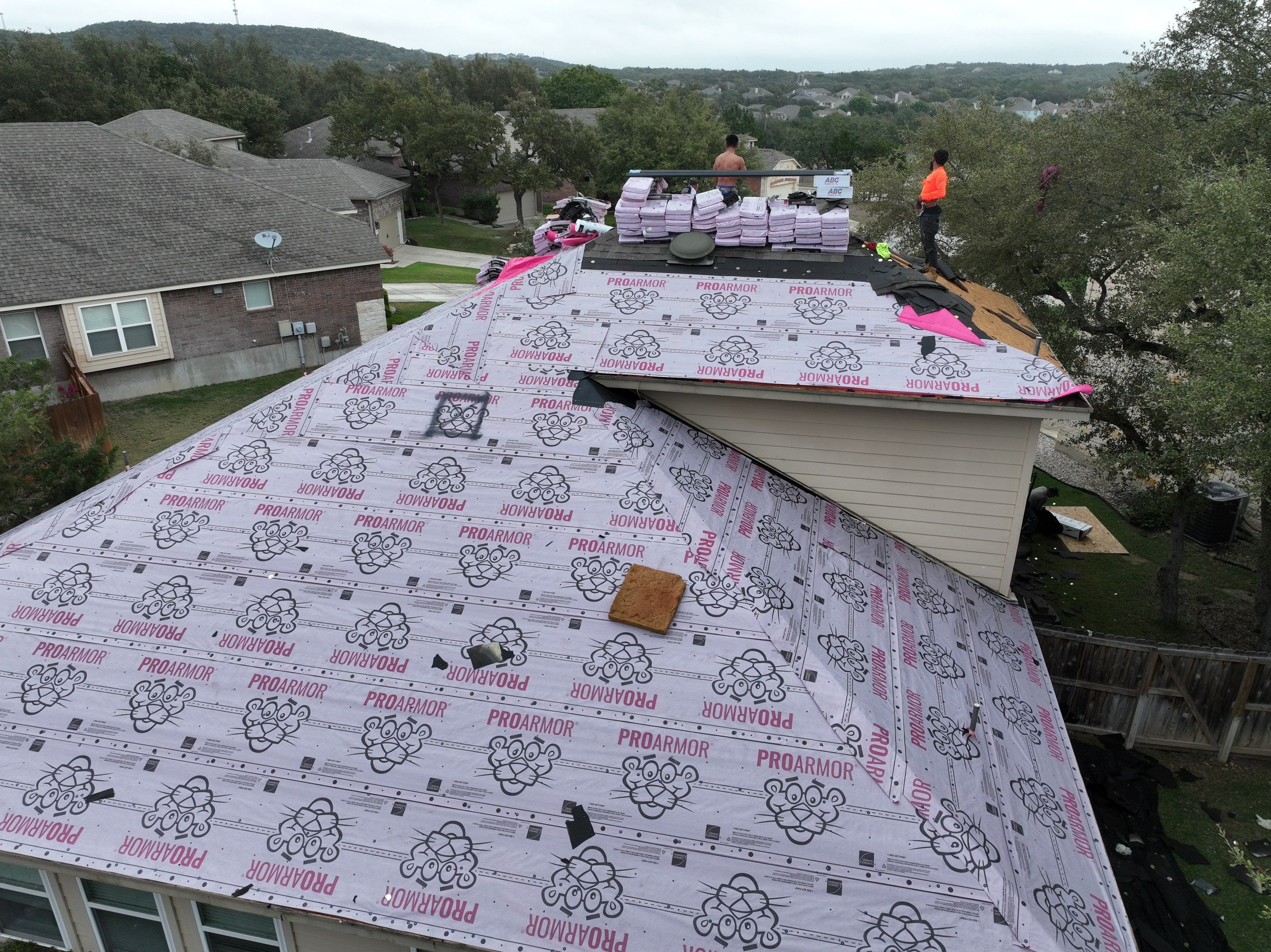 Residential Roof Replacement using Owens Corning Duration Shingles - Onyx Black by Premier Roofing and Contracting