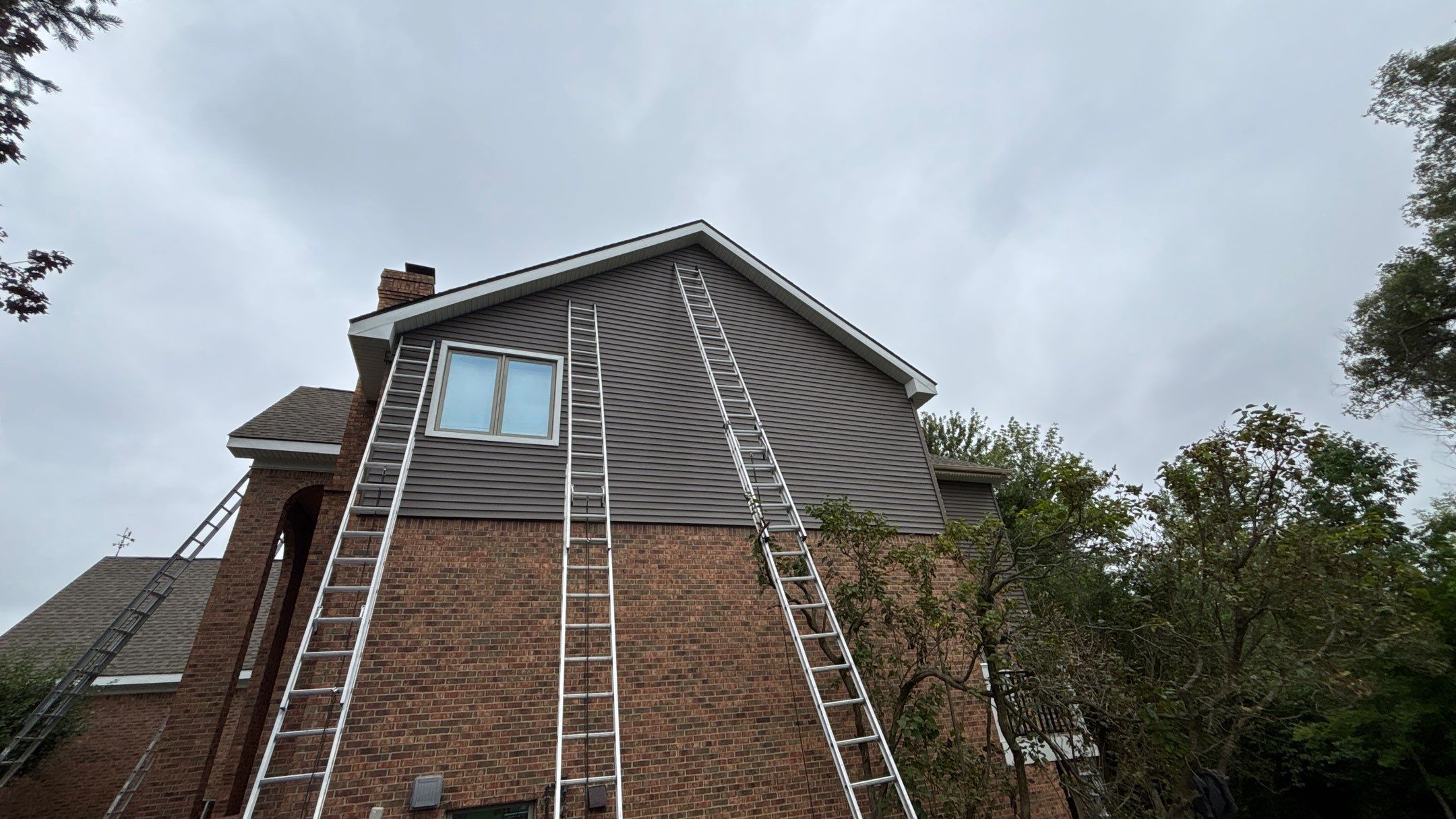 Siding Replacement using Alside Odyssey D4" Flagship Brown by 180 Contractors