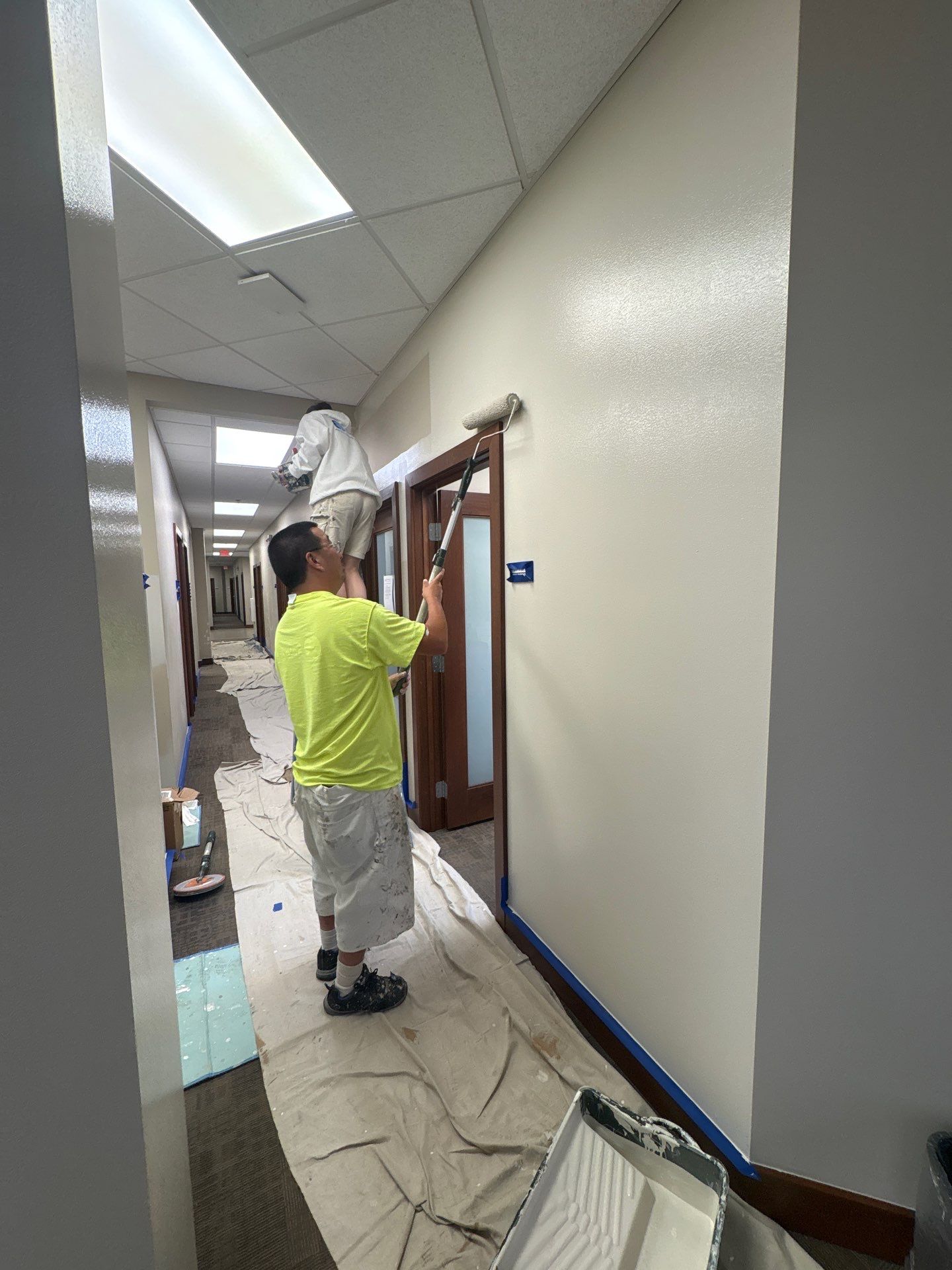 Commercial Office Interior Remodel and Modern Suite Refresh in Sioux Falls by Select Painting, Coatings & Garage Cabinets