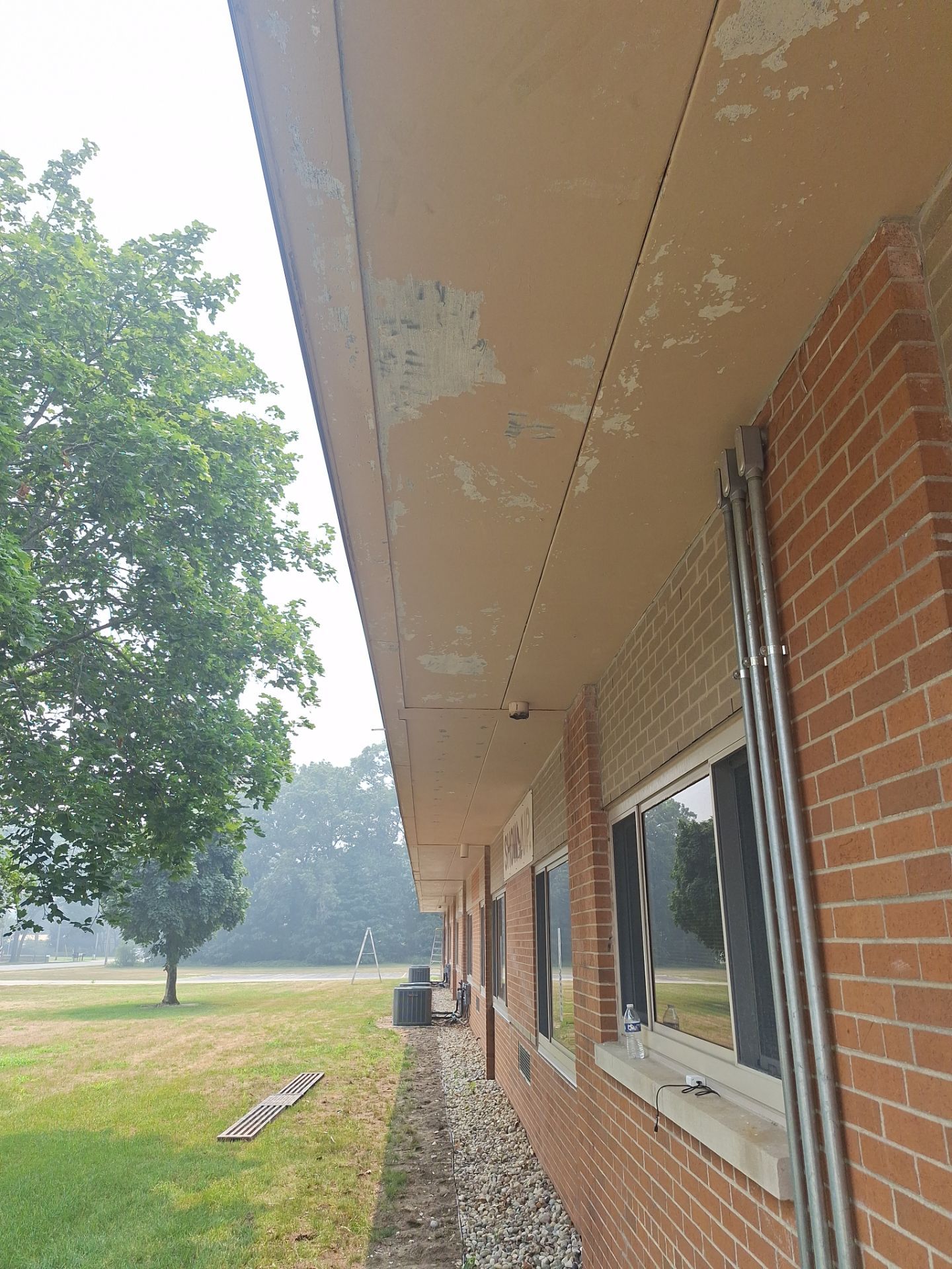 Commercial Exterior Pressure Washing and Soffit Preparation in Muskegon by Gordon Painting