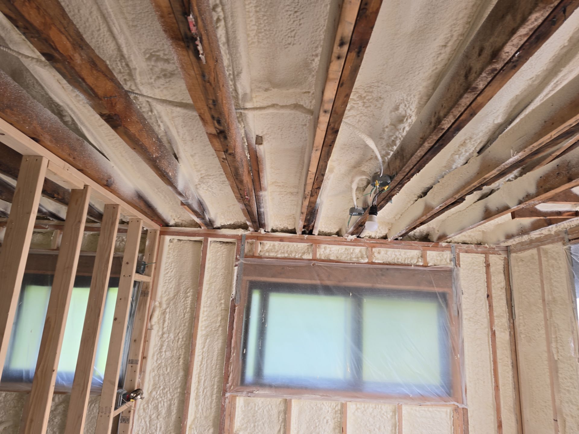 Attic Insulation using Closed Cell Spray Foam by NYS Foam & Energy