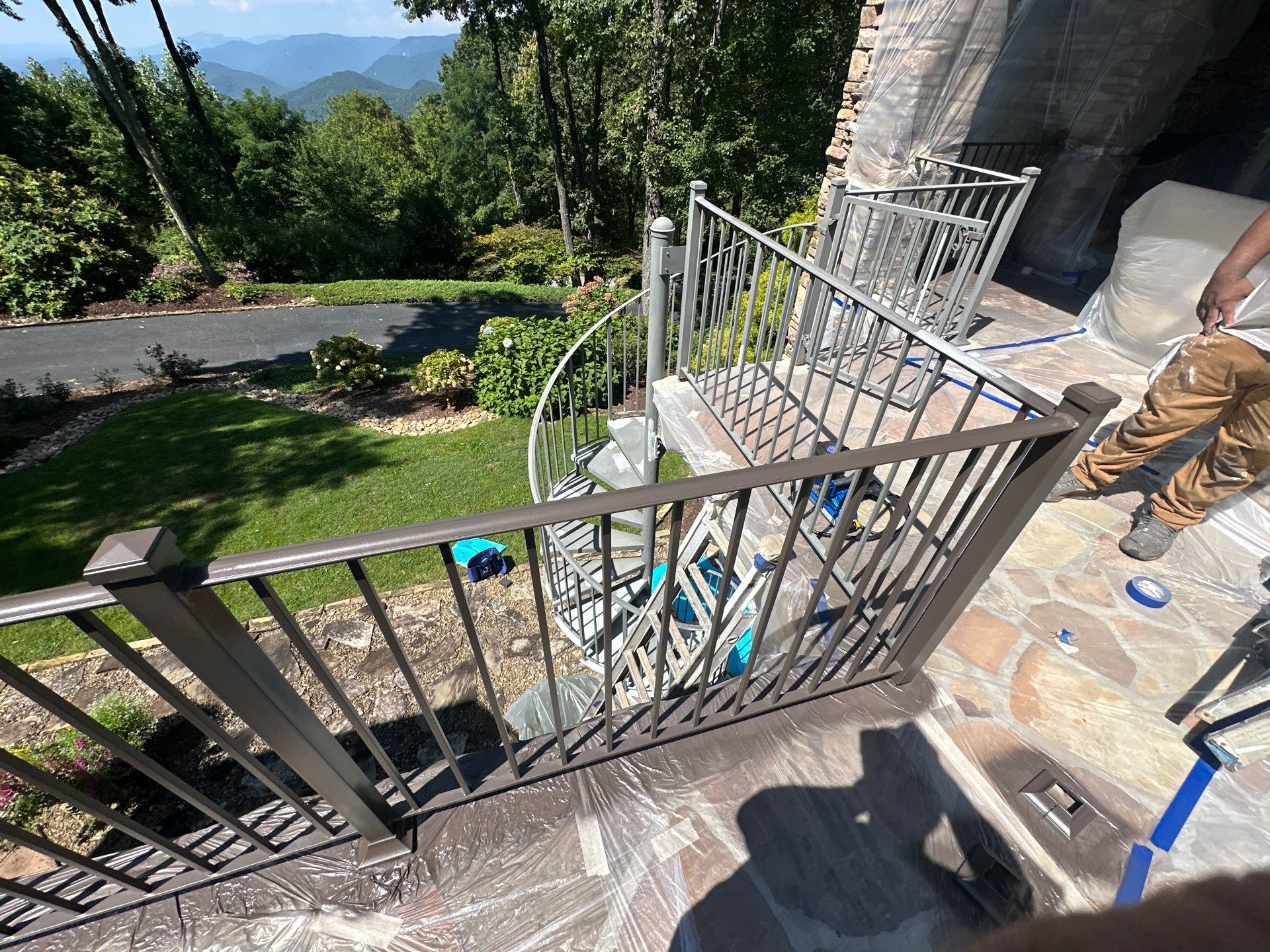 Refinishing Metal Railings and Spiral Staircase for Traveler’s Rest Estate by Painter1