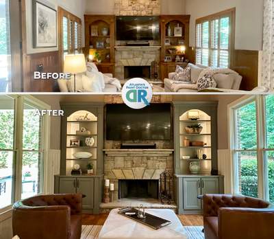 Cabinet Transformation – Kitchen & Living Room