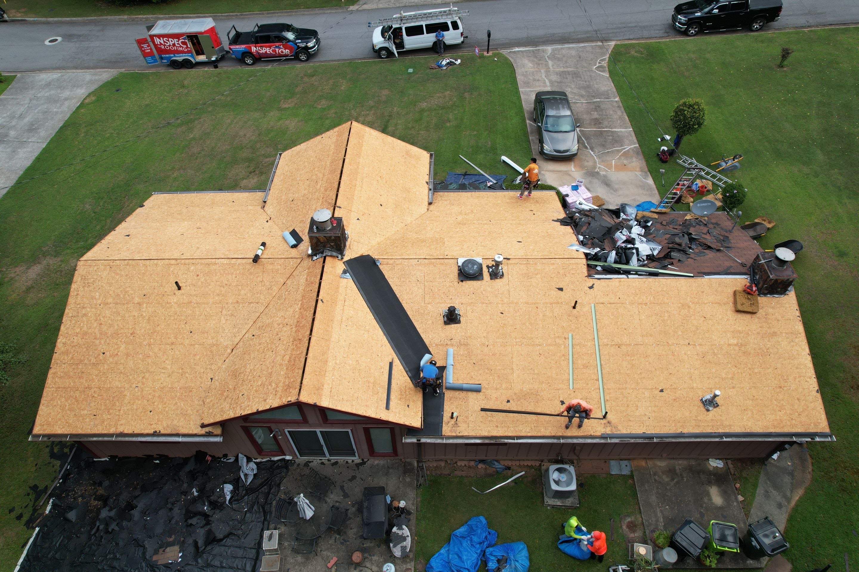 Residential Roofing Installation using Owens Corning by Inspector Roofing and Restoration