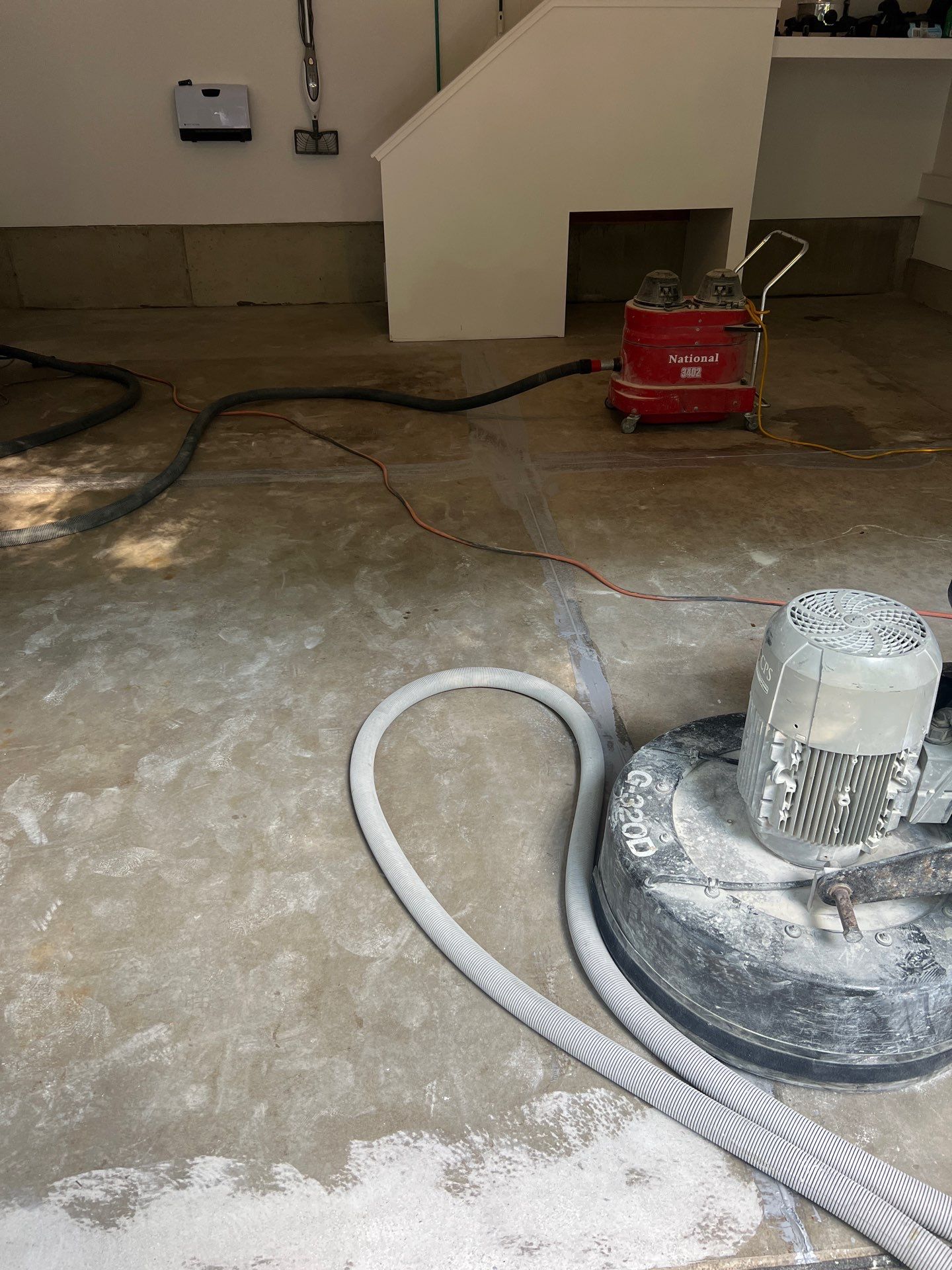 Garage Transformation in West Michigan | Full Interior Repaint & Epoxy Flake Floor in Tidal Wave Blend by Gordon Painting
