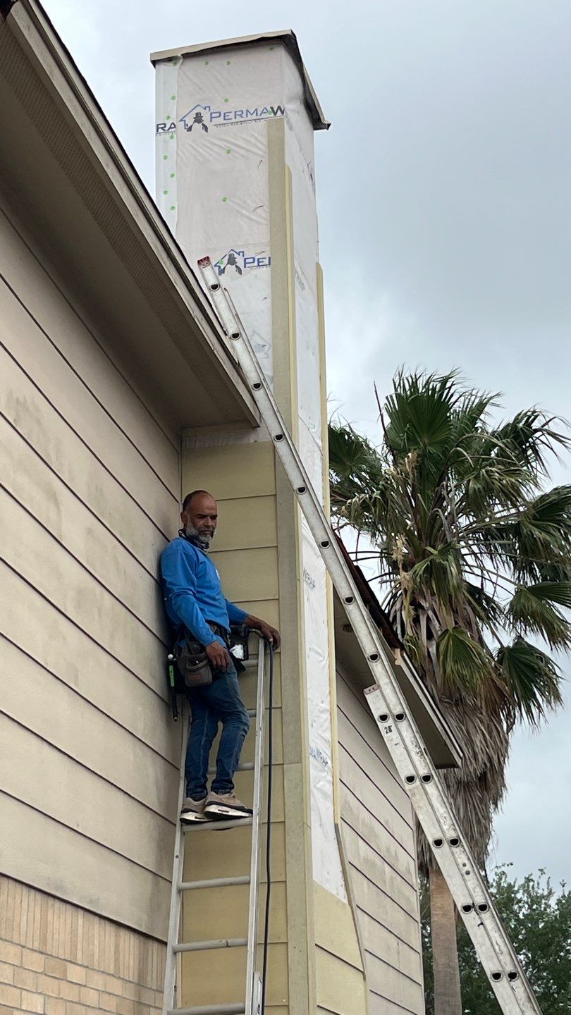Chimney looks good but its BAD! by Bayfront Roofing and Construction