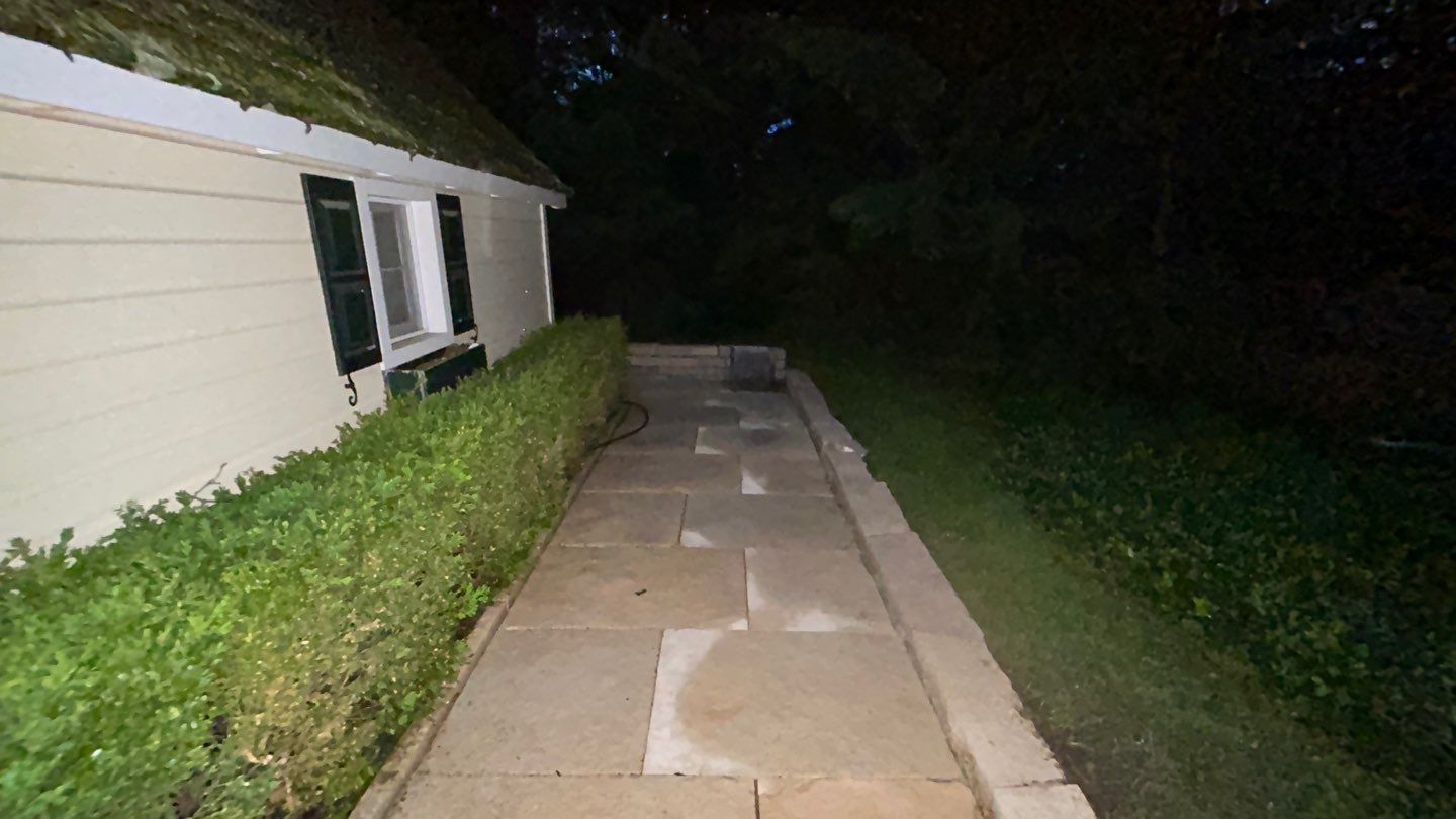 Brick paver clean, sand and seal.  using Algaecide, soft wash soap by Northern Power Washing LLC.