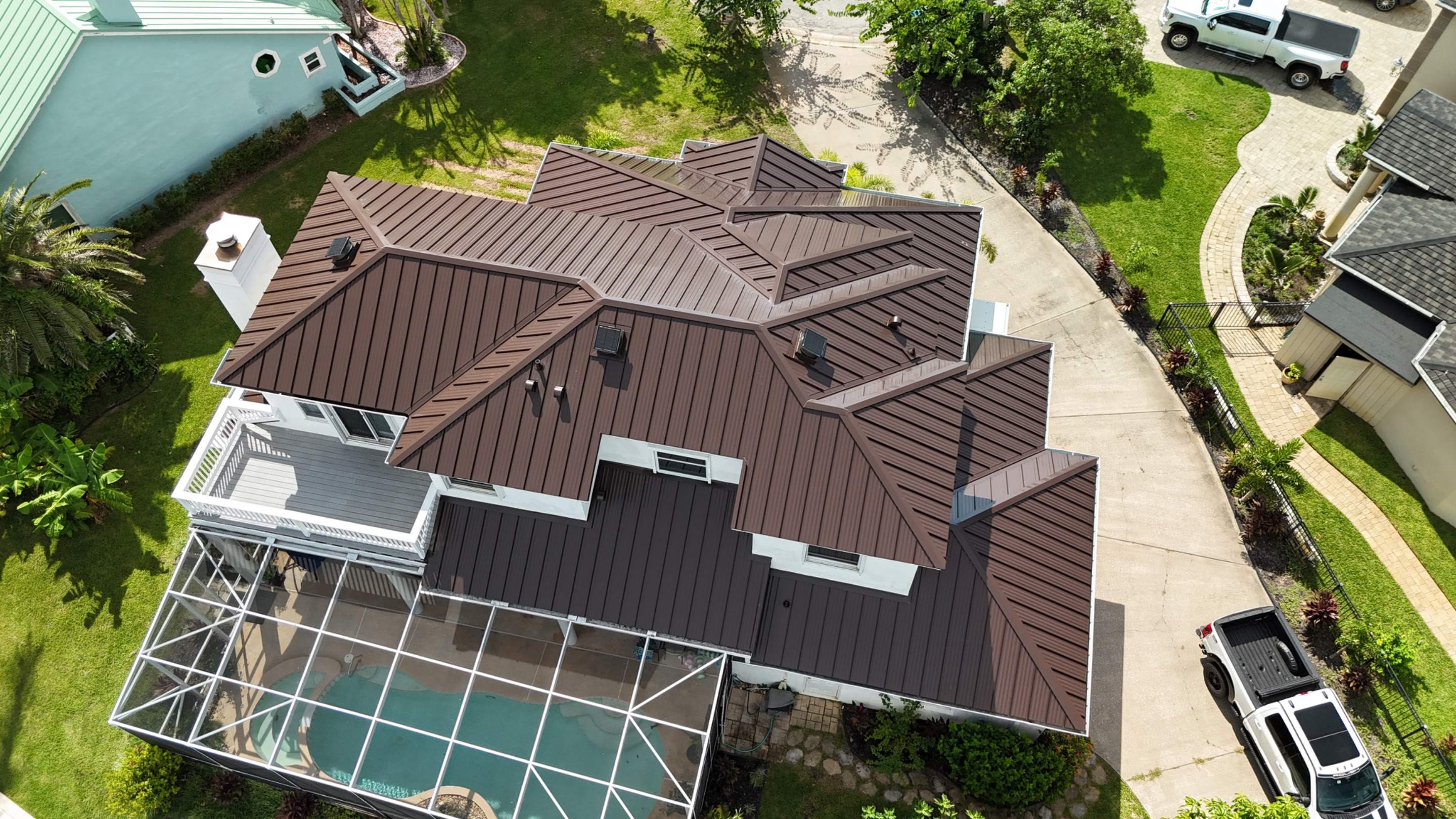 Aluminum Standing Seam Metal Roof Installation in Melbourne Beach by Wiedmann Construction & Roofing