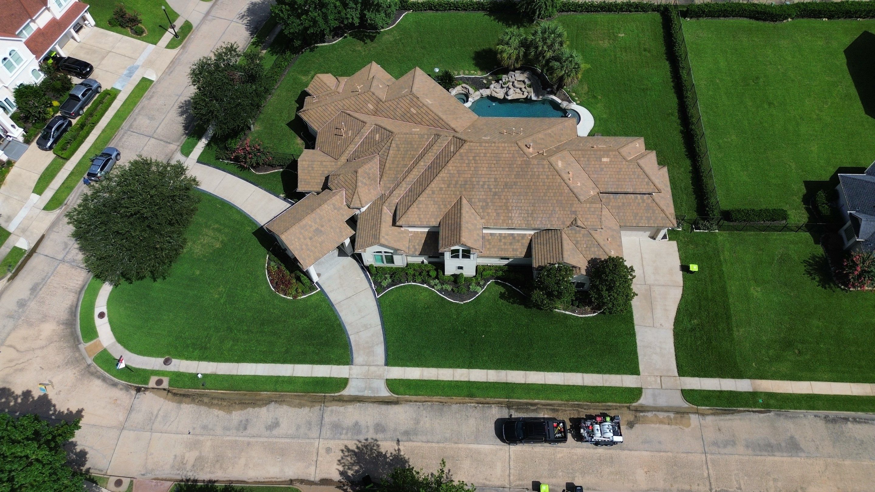 Full Exterior Cleaning and Roof Restoration for Missouri City Estate by Zeal Power Washing