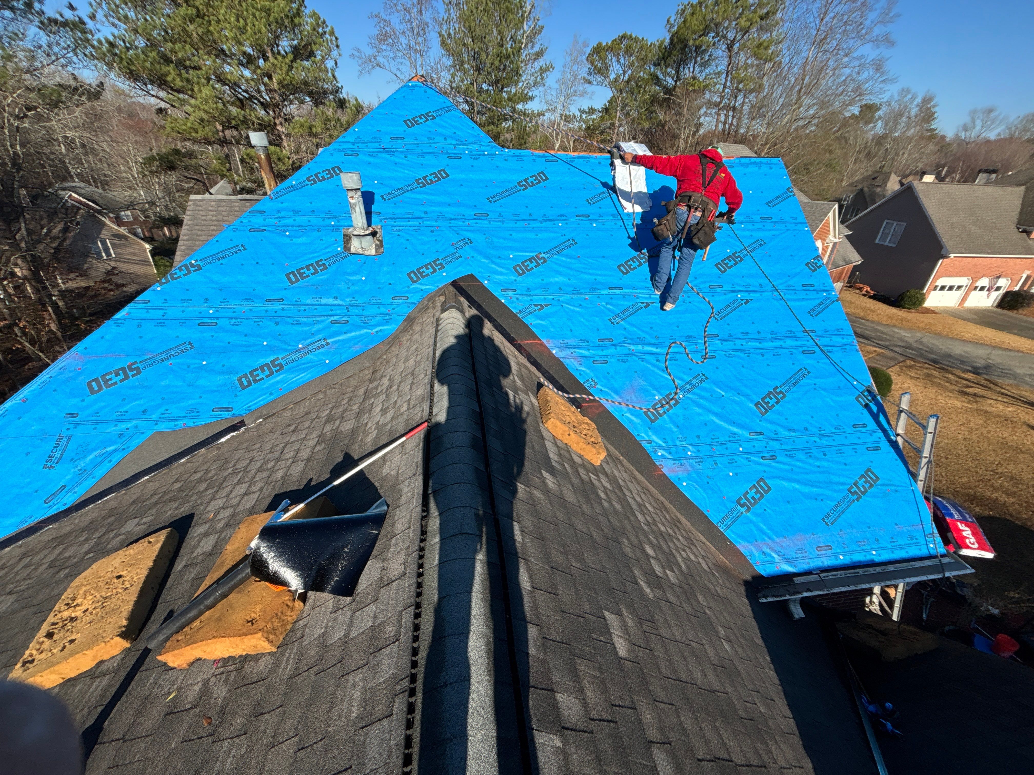 Front slope repair by Deerfield Roofing LLC