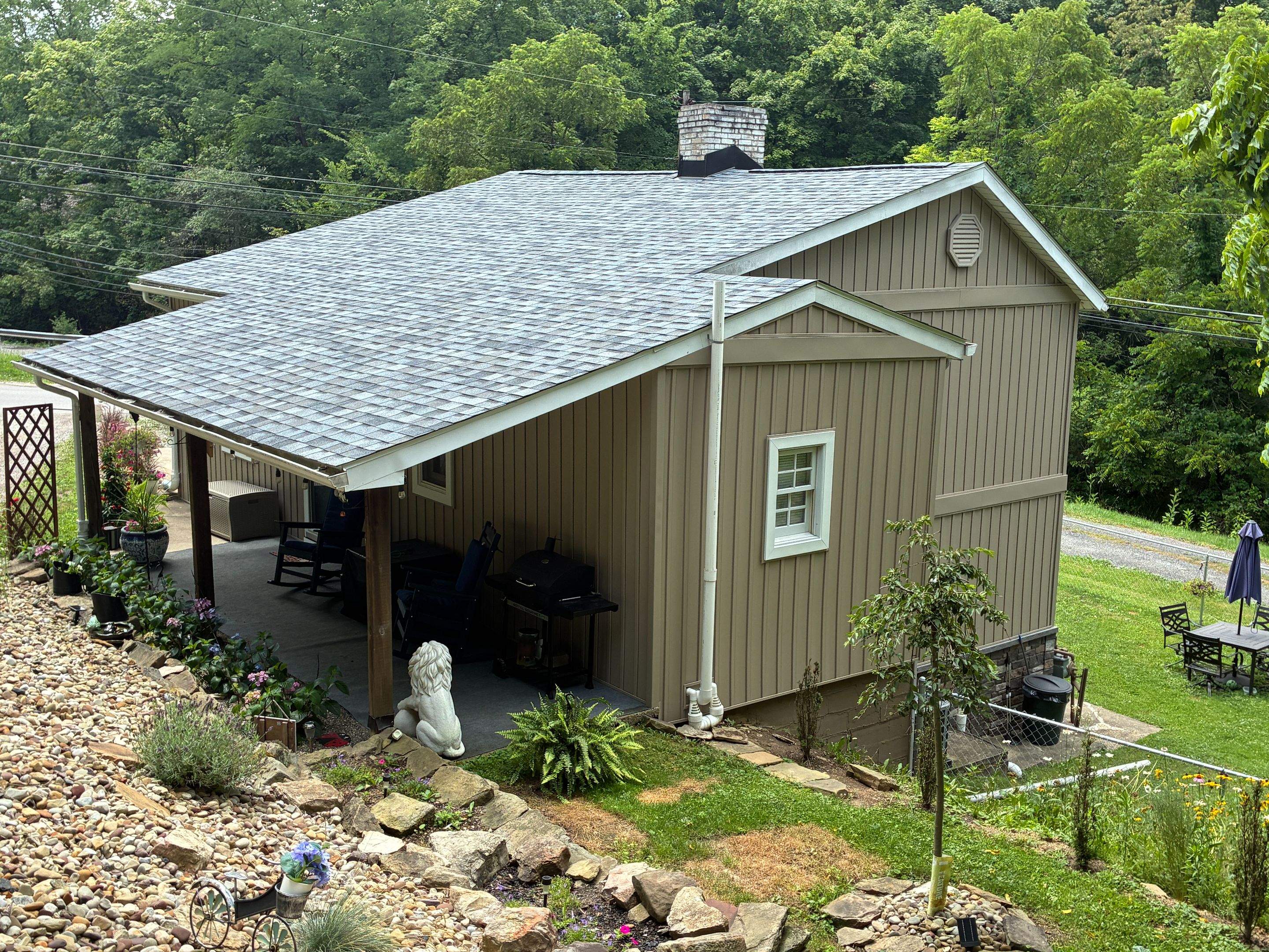 Jefferson Hills Vertical Board and Batten Siding and TandoStone Renovation by Ideal Siding Pittsburgh