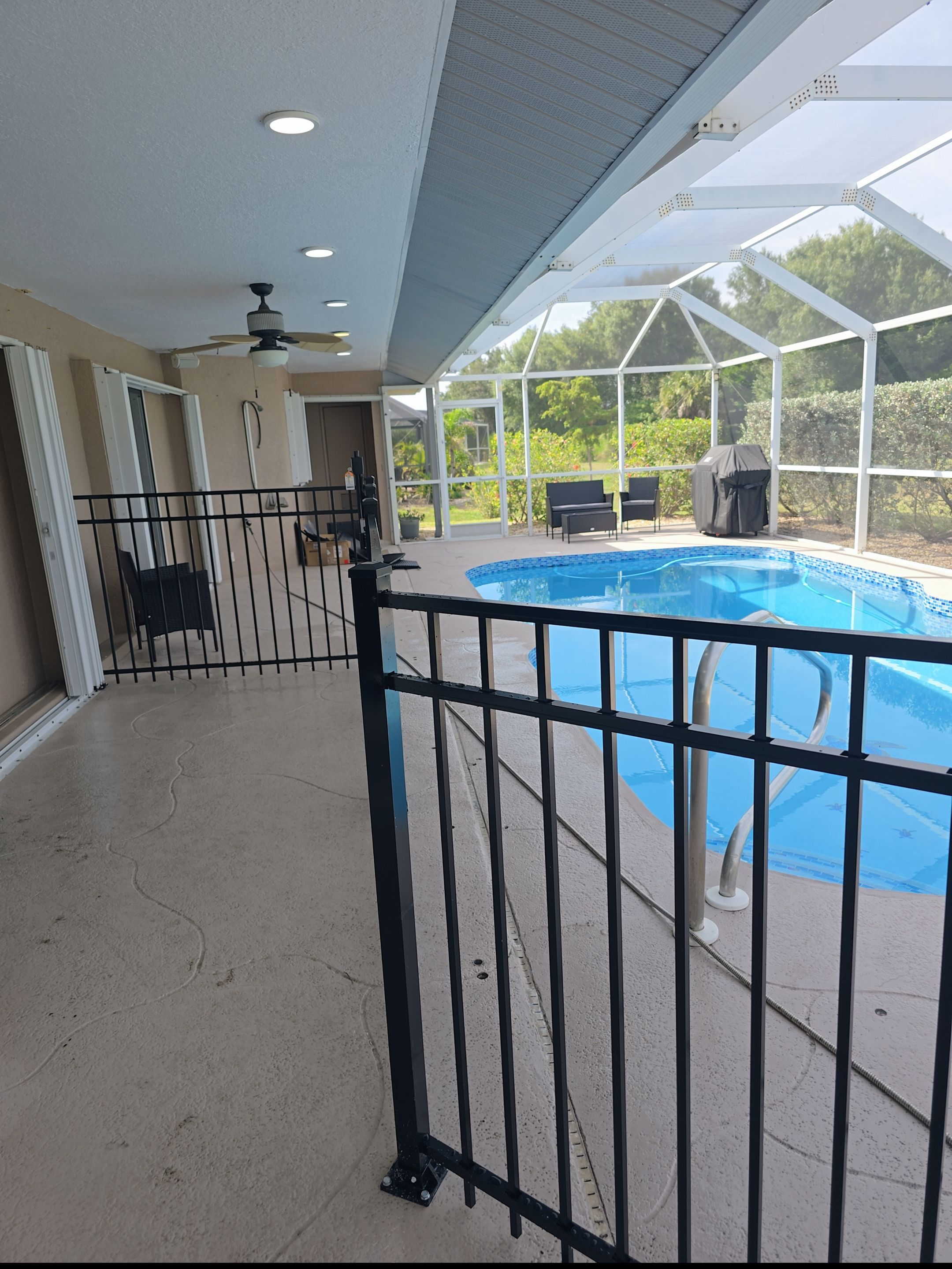 Aluminum Pool Screen Enclosure and Safety Fencing in Punta Gorda by True Fence LLC