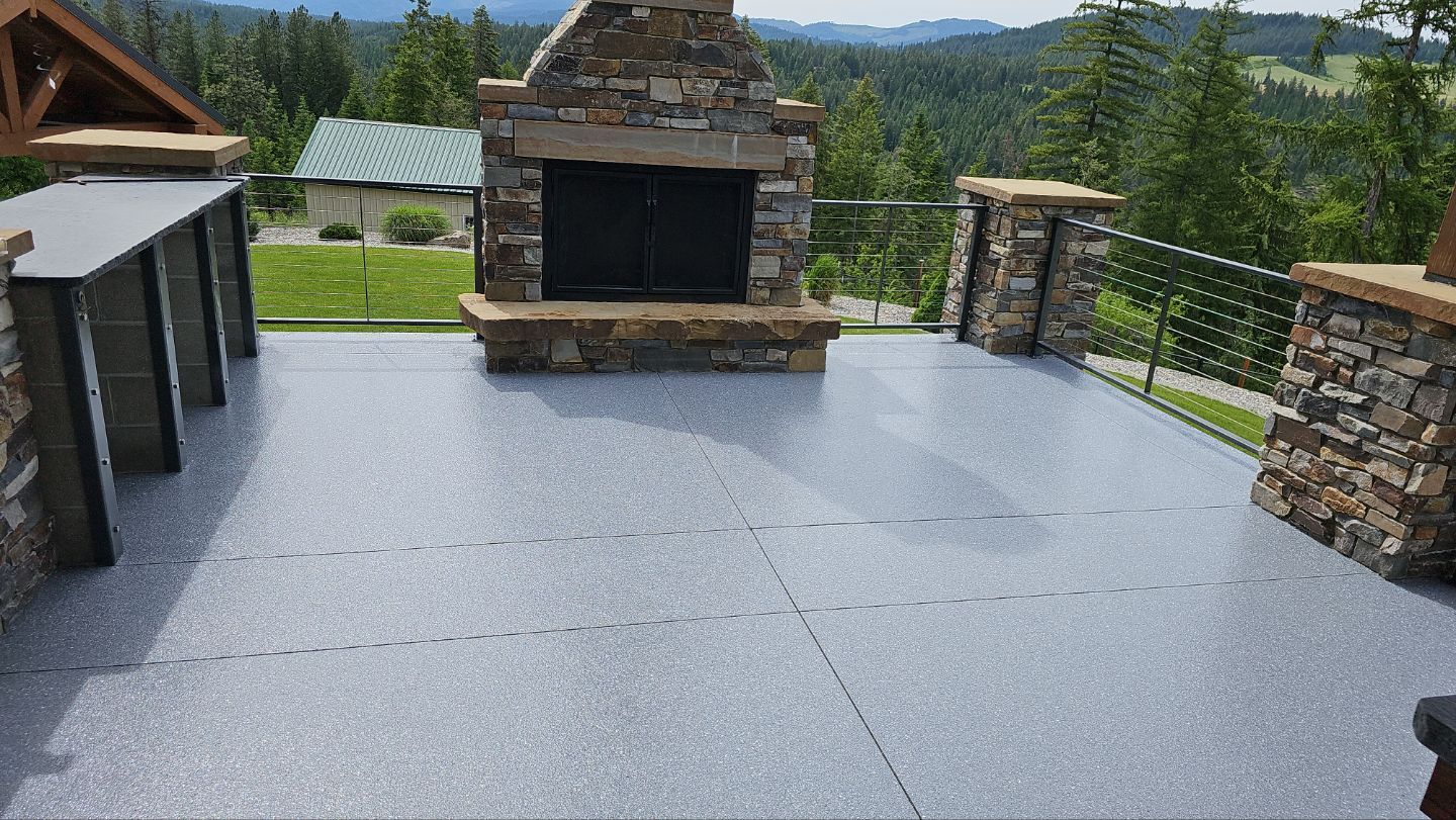 Patio Transformation using Moonstone by Croc Coatings, LLC