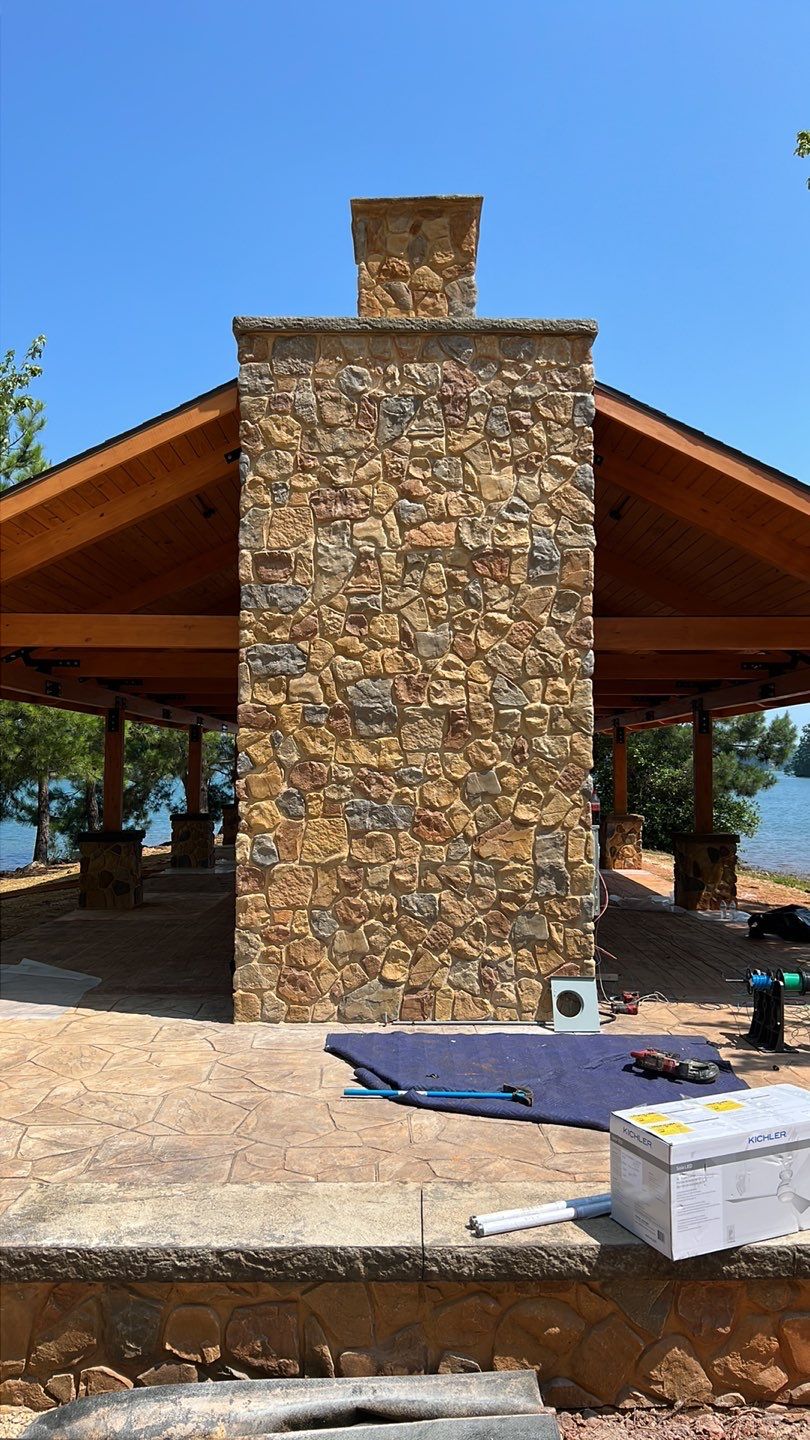 Stamped Concrete Pavilion Slab by Xtreme Concrete Services