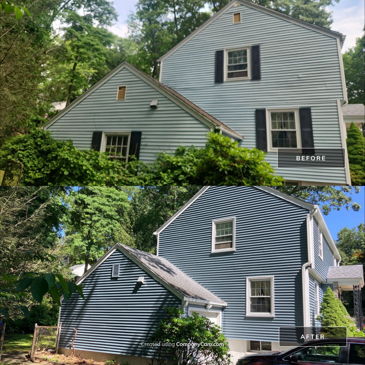 Siding Refreshment with Cert Monogram D/4 x 12'6" Clapboard, Wedgewood Blue by DiGiorgi Roofing and Siding Inc