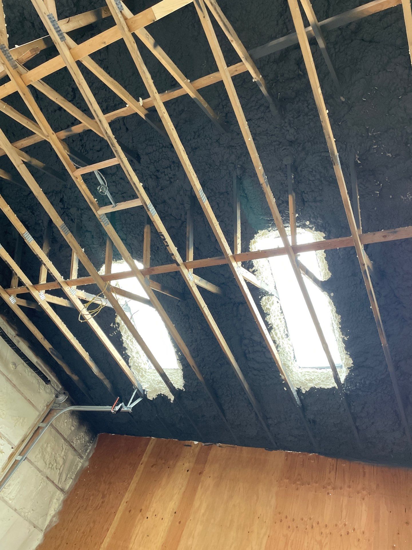 Open Cell Spray Foam to a Pole Barn by NYS Foam & Energy