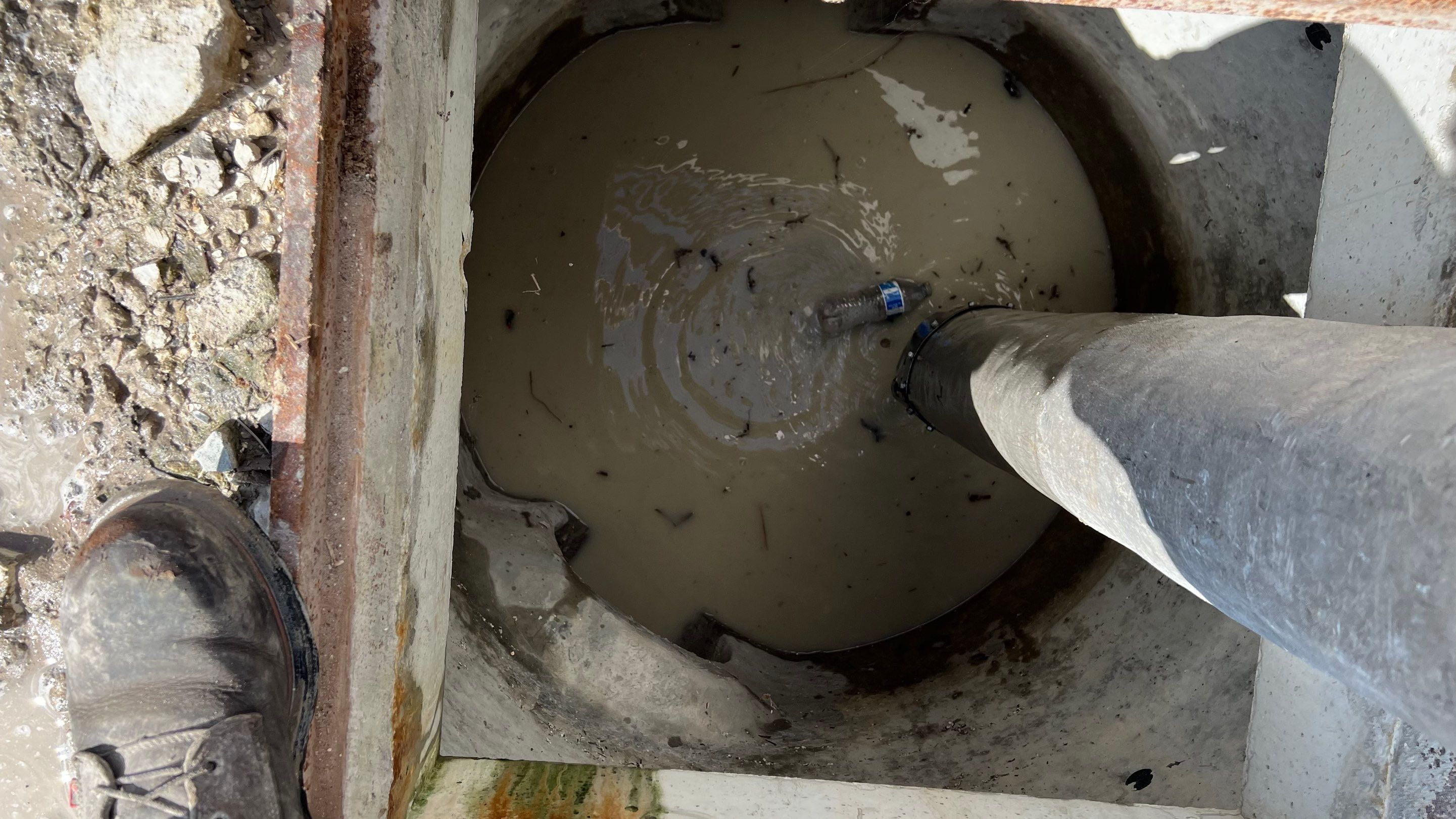 New Construction Storm Drain System Cleaning by APS Power & Water