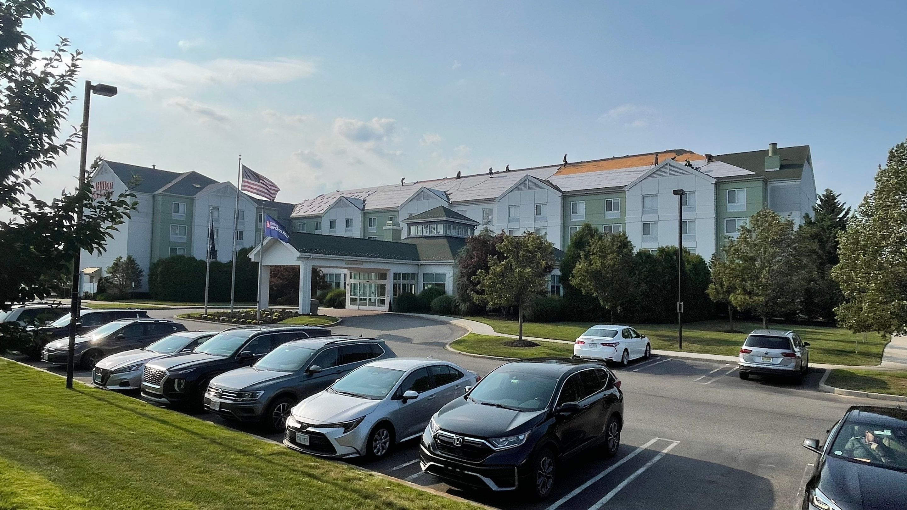 Commercial Roofing Installation using GAF Timberline / New Gutters and Downspouts by All Site Roofing
