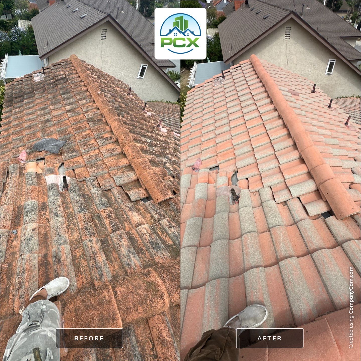 Roof washing in Huntington Beach, CA by Property Cleaning Experts, LLC
