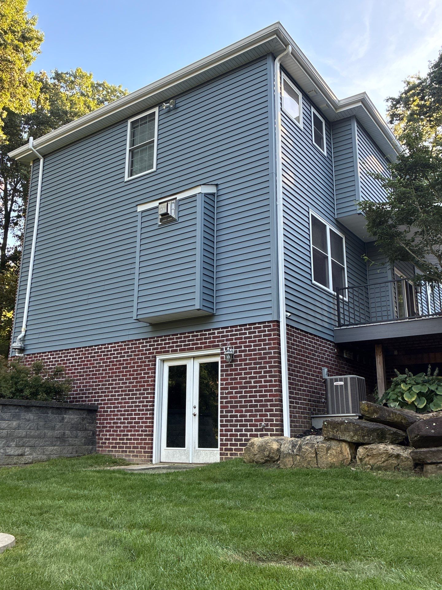 Full House Siding Renovation with English Wedgewood Vinyl in Gibsonia by Ideal Siding Pittsburgh