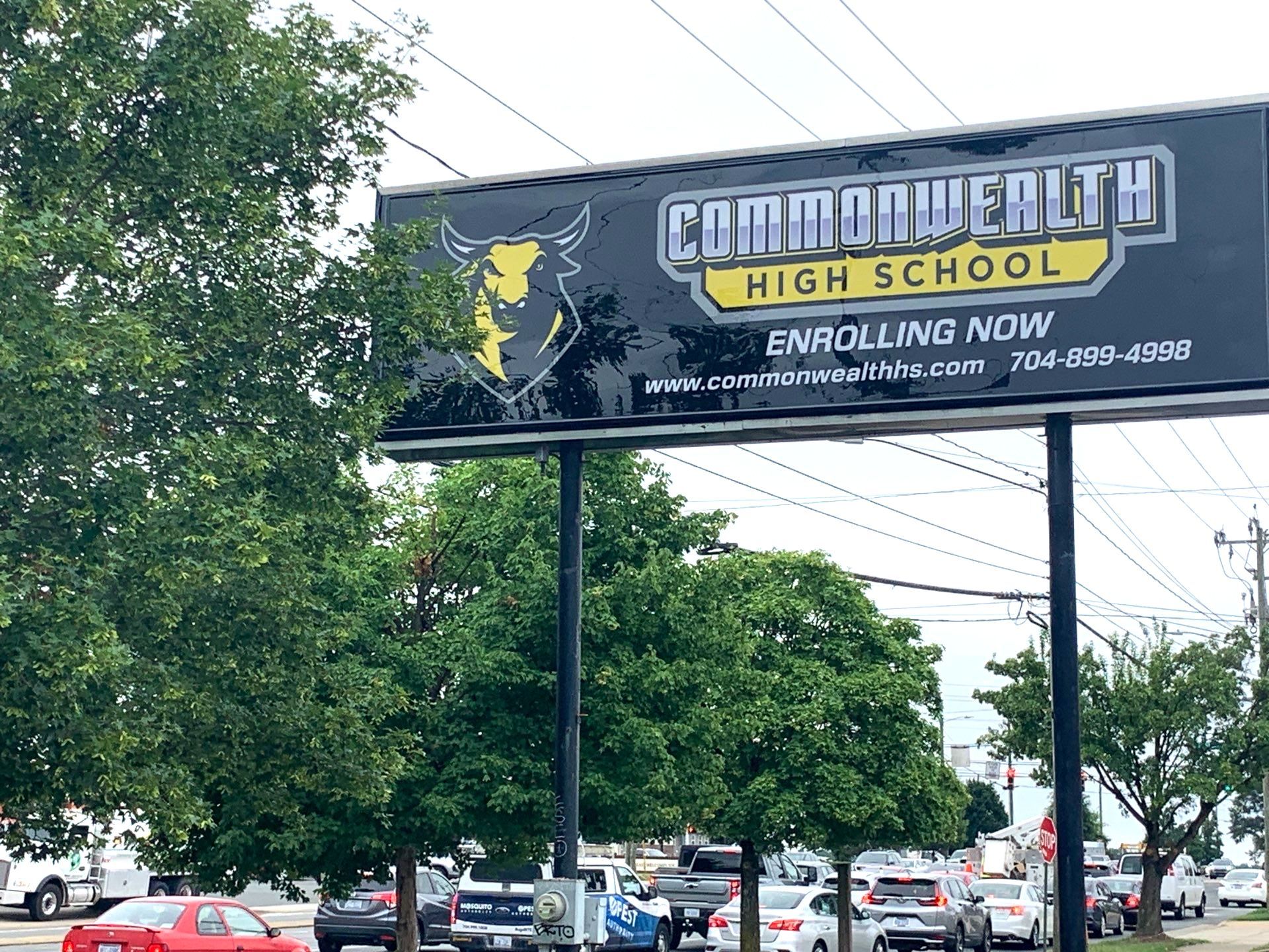 Commonwealth High School - Exterior Sign Installation by QC Signs and Graphics