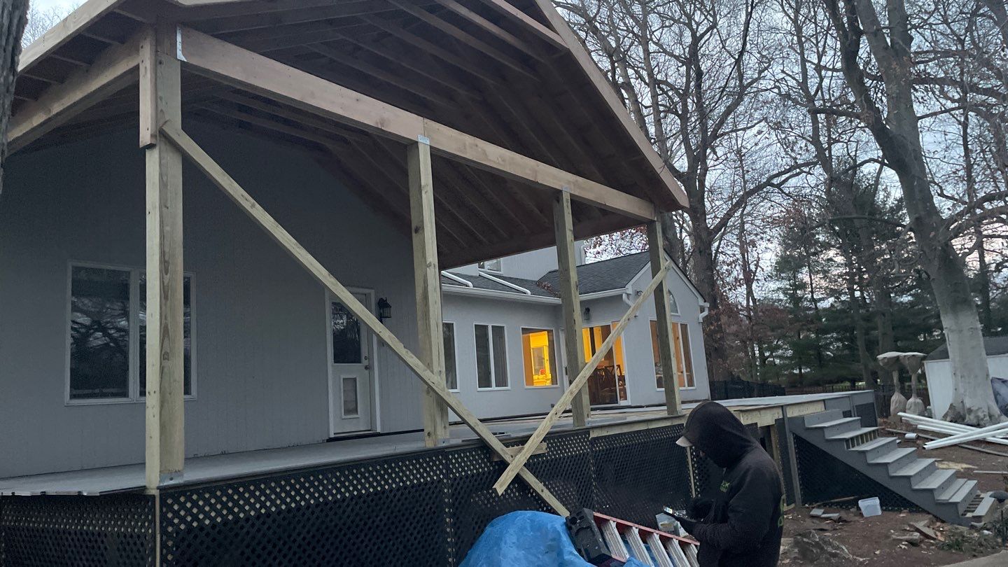 New Deck with Porch In Marlboro by deck guardian